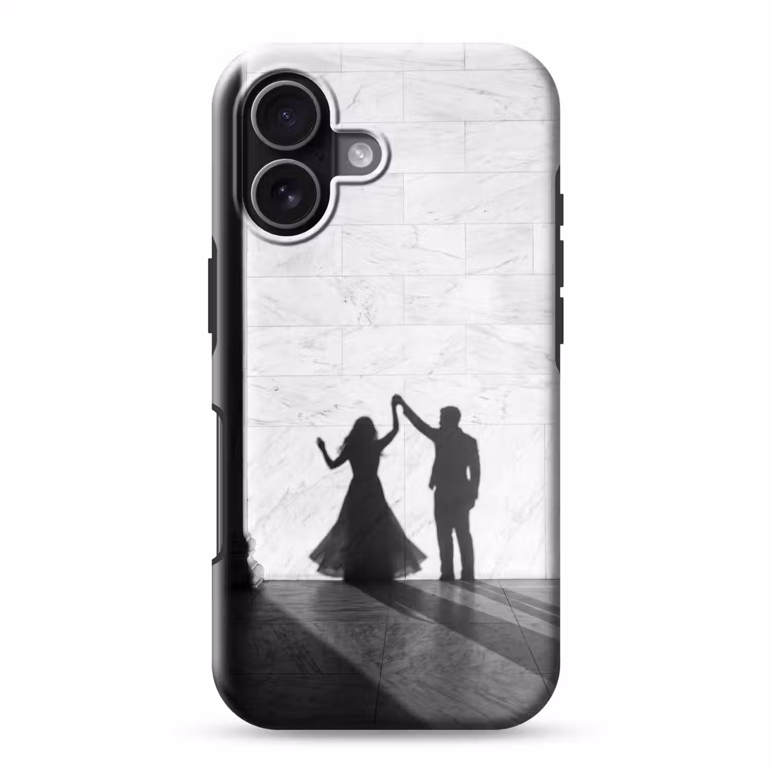 Mensen - Schaduw - Dans - Zwart-wit - Liefde Toughcase MagSafe Apple iPhone 17 klein -3d