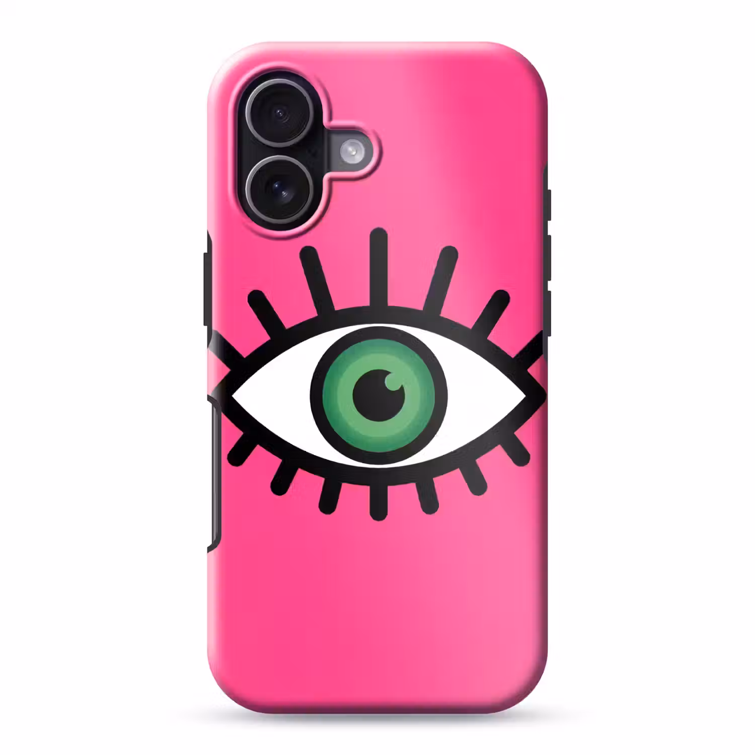 Minimalistisch - Oog - Roze Toughcase MagSafe Apple iPhone 17 klein -3d