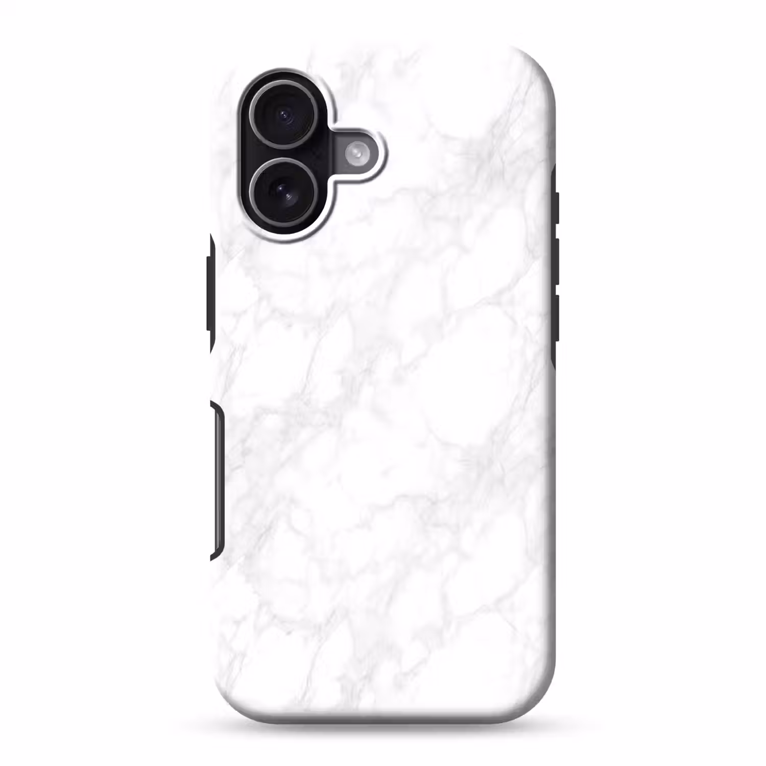 Minimalistisch - Wit - Grijze aders Toughcase MagSafe Apple iPhone 17 klein 1017 -3d