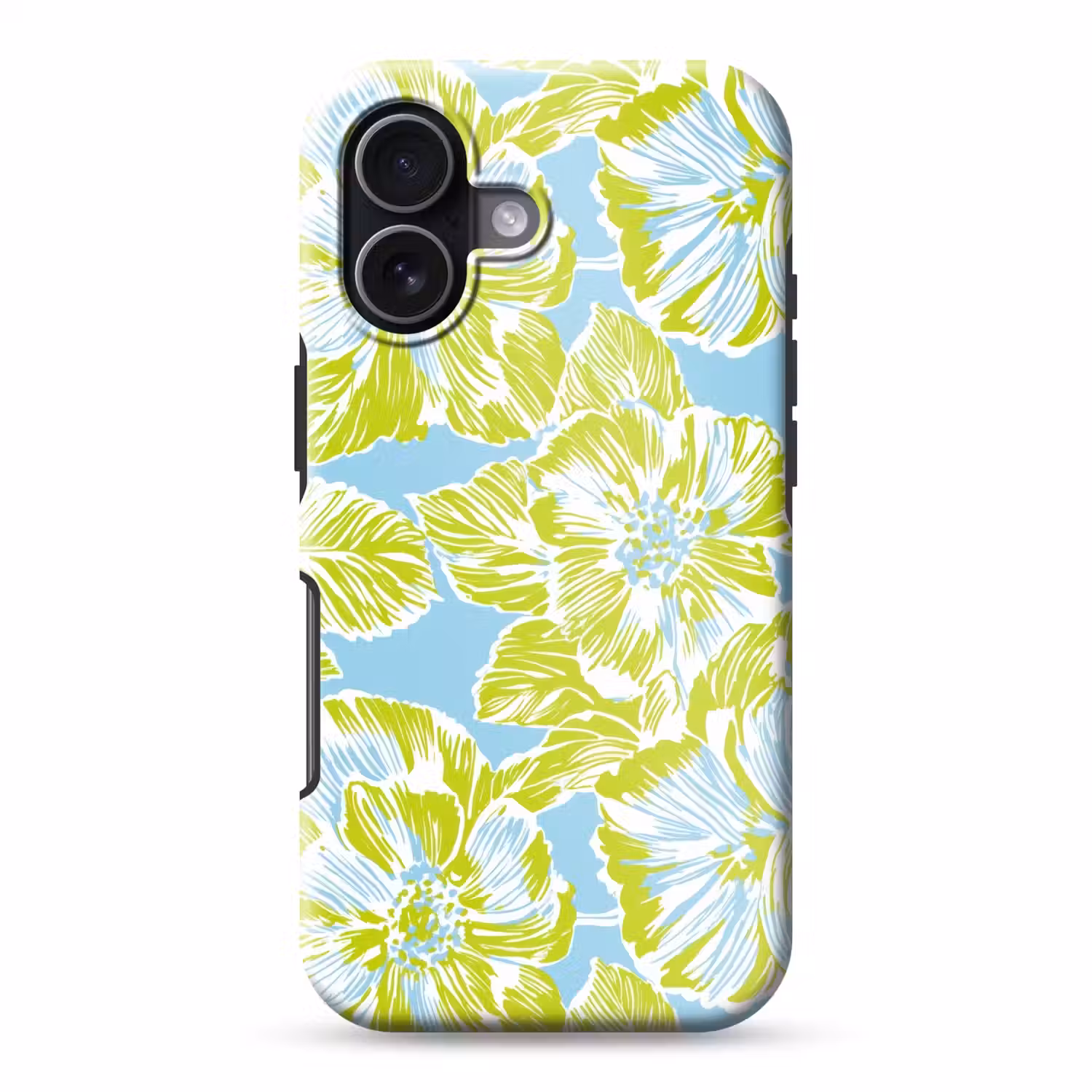 Modern - Bloemen - Groen Toughcase MagSafe Apple iPhone 17 klein 1017 -3d