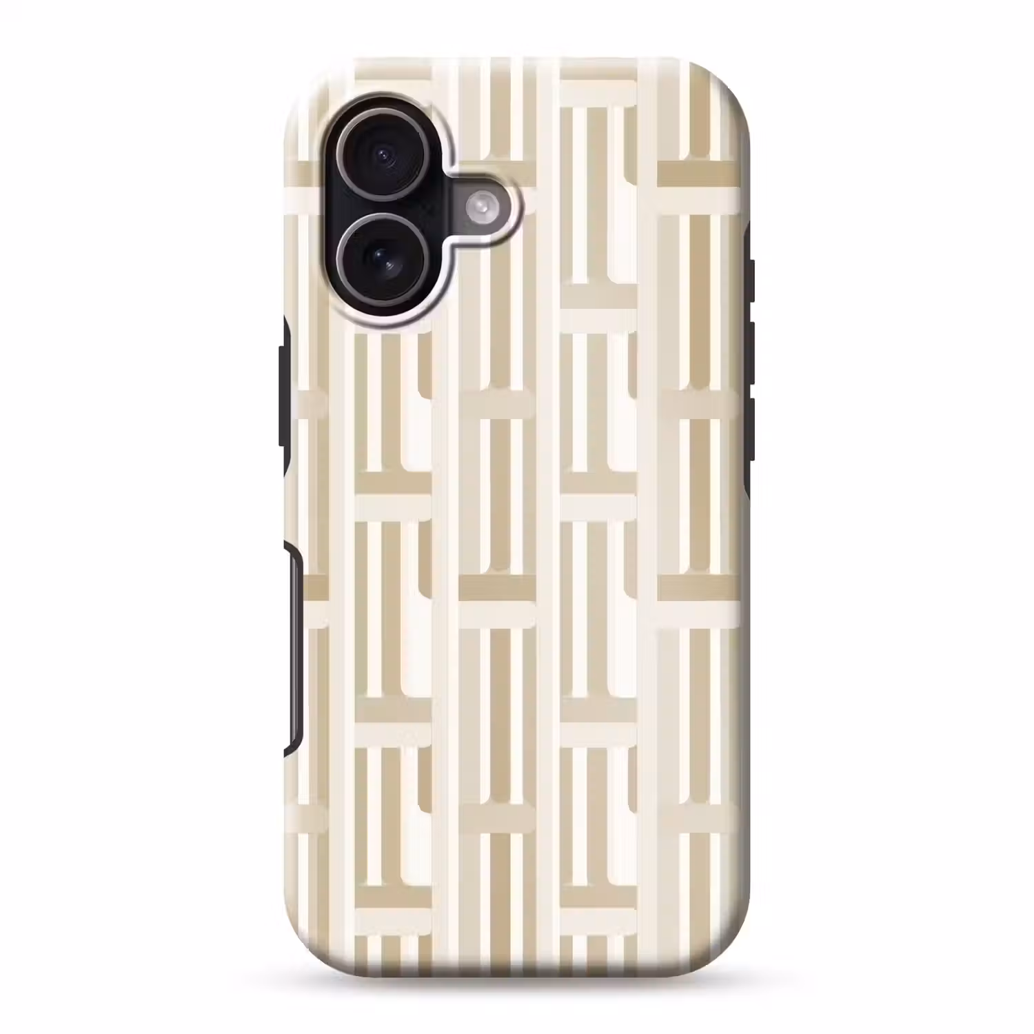 Modern - Geometrisch - Beige Toughcase MagSafe Apple iPhone 17 klein 1017 -3d
