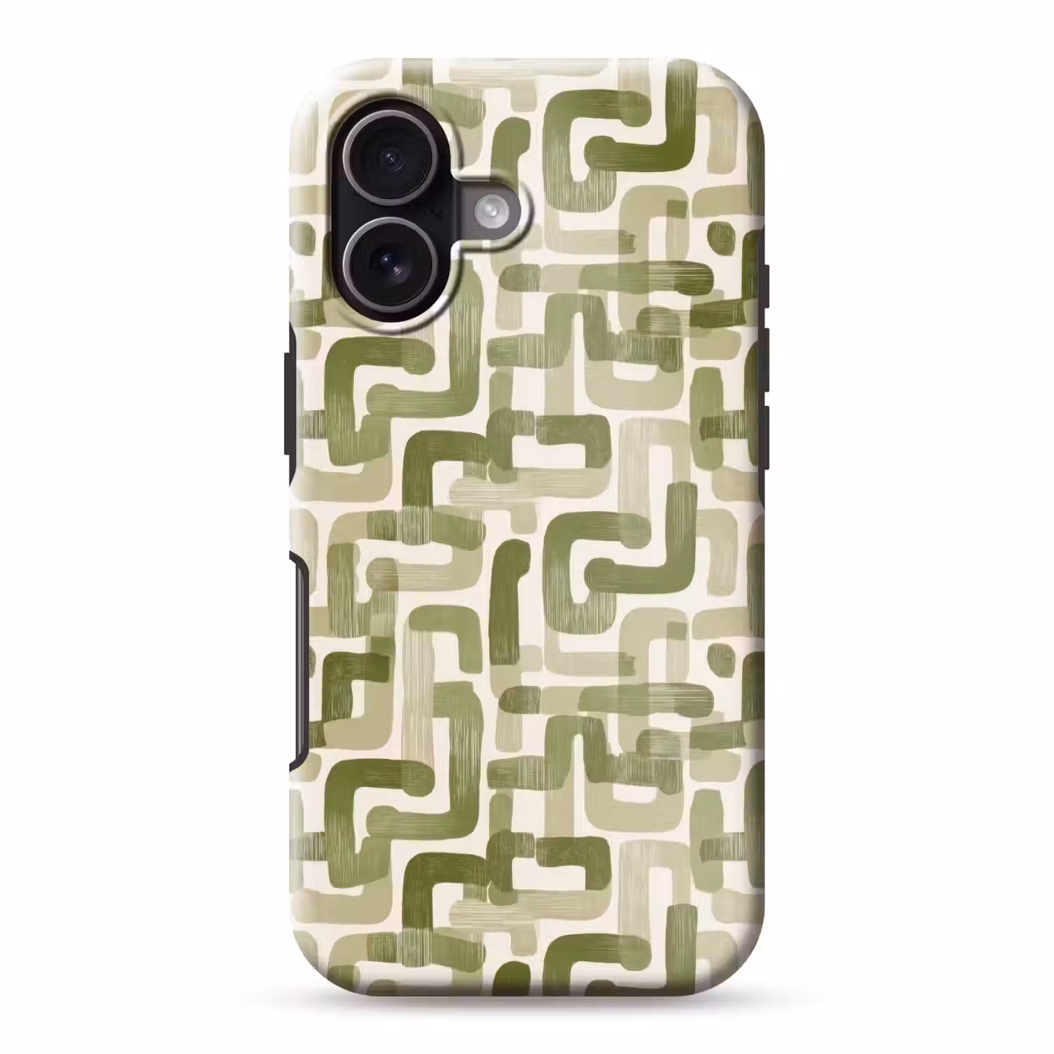 Modern - Grafisch - Groen Toughcase MagSafe Apple iPhone 17 klein 1017 -3d
