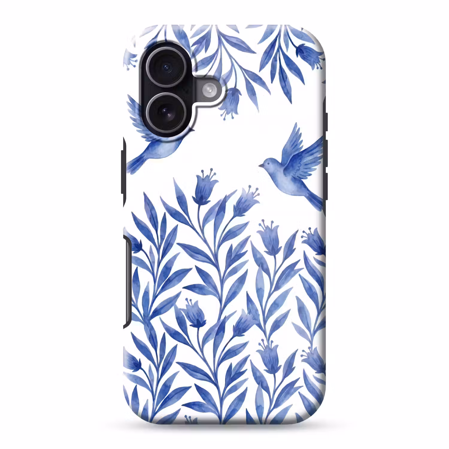 Modern - Vogels - Delfts - Blauw Toughcase MagSafe Apple iPhone 17 klein -3d