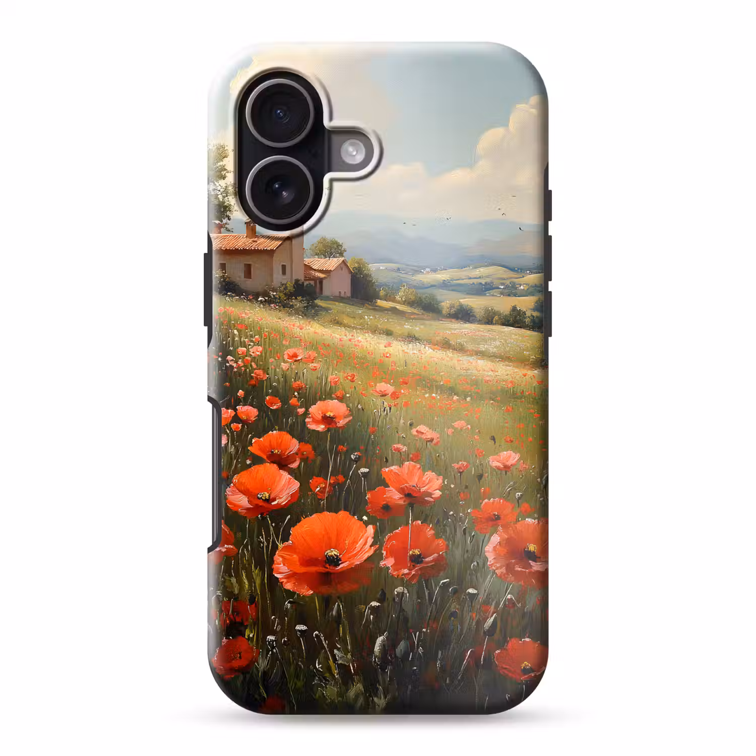 Klaprozen - Rood - Heuvels - Landschap Toughcase MagSafe Apple iPhone 17 klein -3d