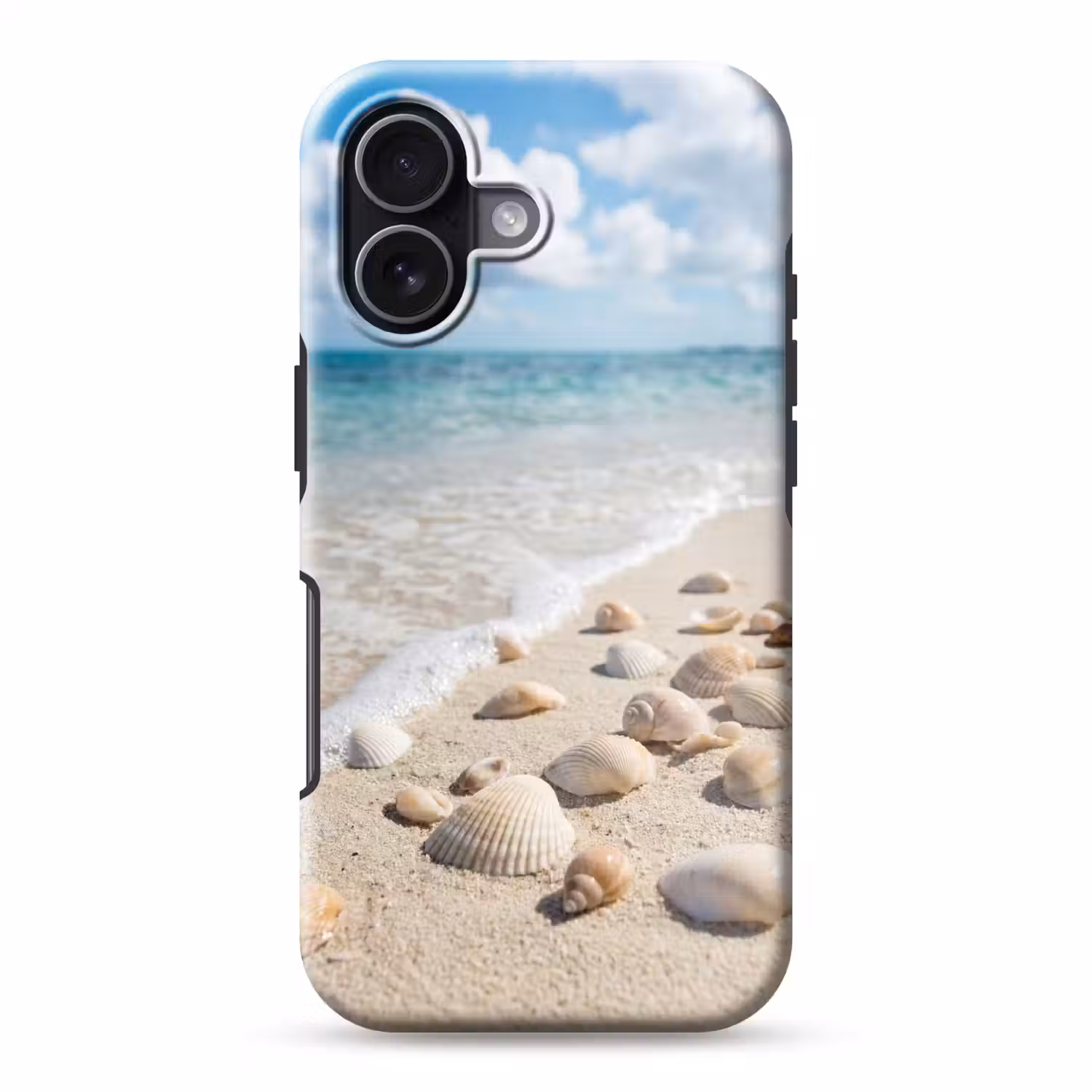 Schelpen - Strand - Natuur - Beige Toughcase MagSafe Apple iPhone 17 klein -3d
