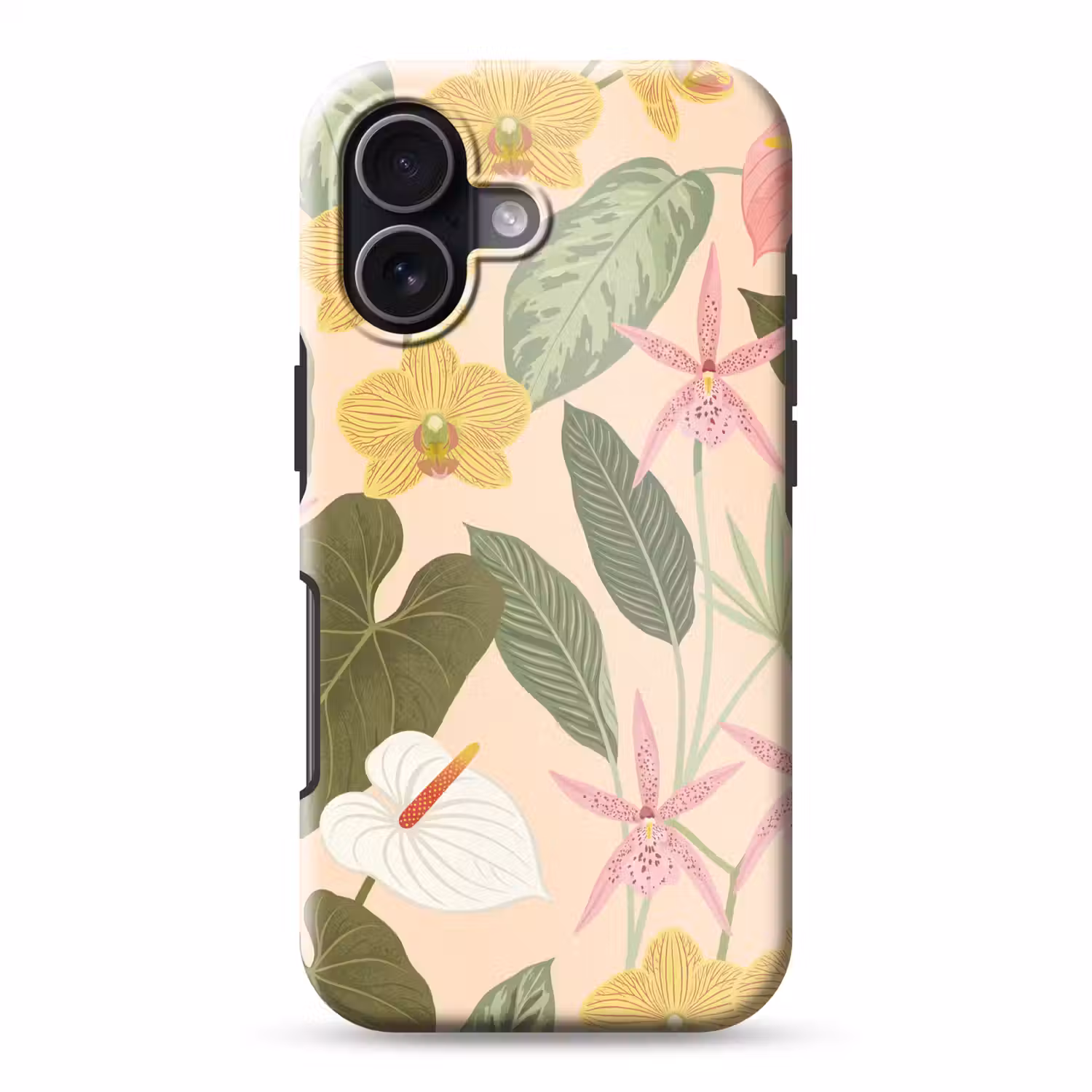 Patroon - Bloemen - Kleurrijk Toughcase MagSafe Apple iPhone 17 klein -3d