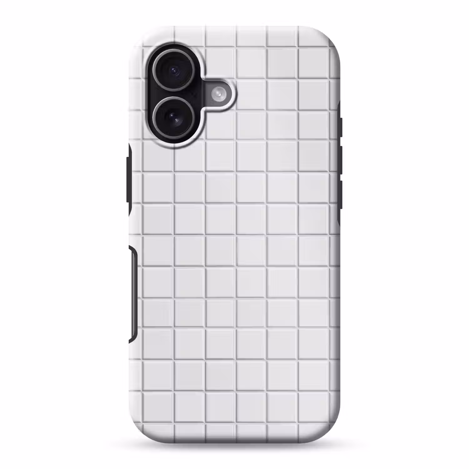 Patroon - Tegels - Grijs - Wit Toughcase MagSafe Apple iPhone 17 klein 1017 -3d
