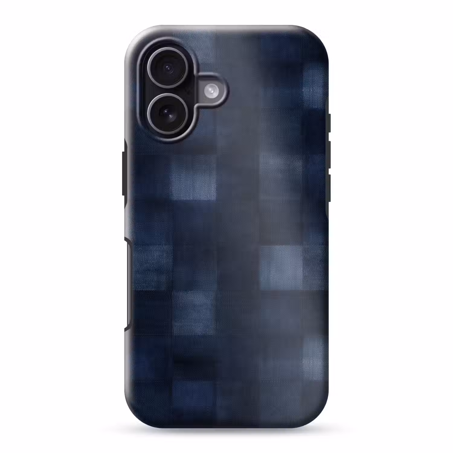 Patroon - Ruit - Marineblauw Toughcase MagSafe Apple iPhone 17 klein 1017 -3d