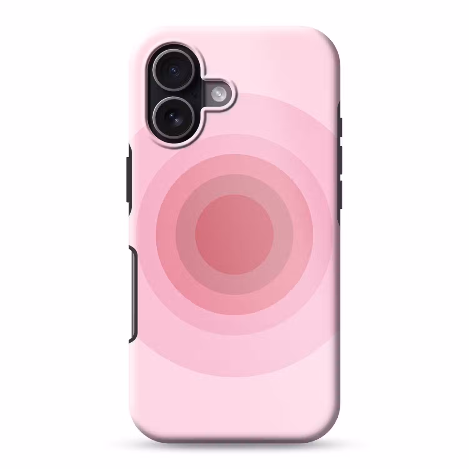 Patroon - Cirkels - Abstract - Roze - Modern Toughcase MagSafe Apple iPhone 17 klein -3d