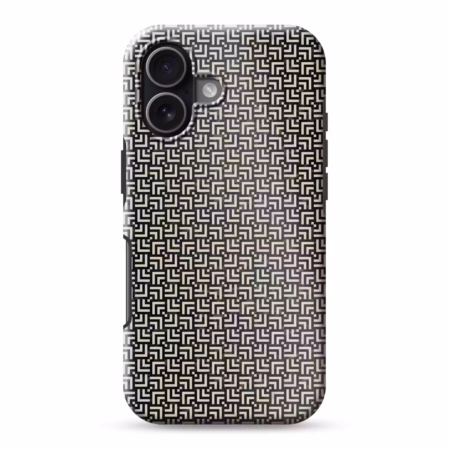 Patroon - Marmer - Zwart Toughcase MagSafe Apple iPhone 17 klein 1017 -3d