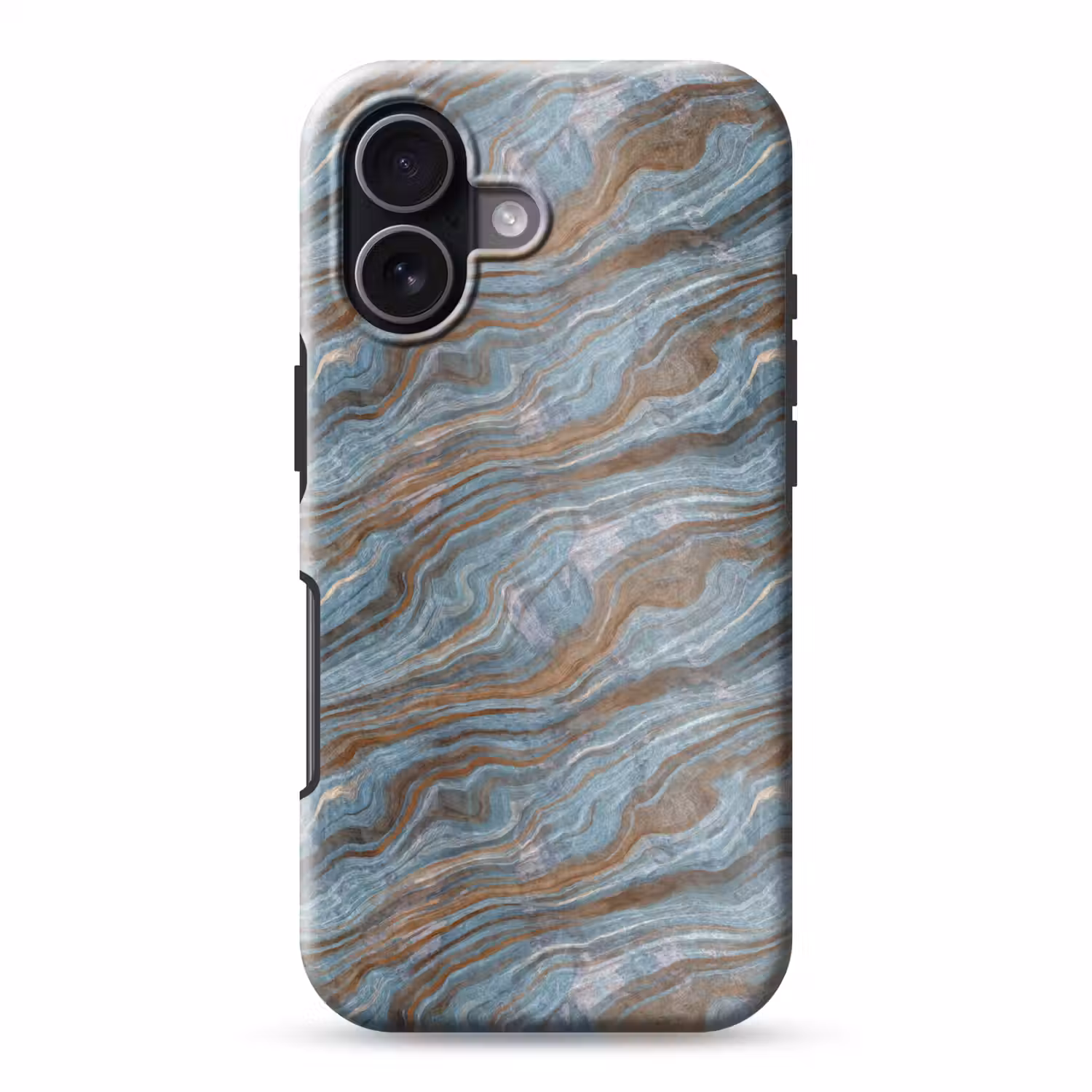 Patroon - Steen - Blauw Toughcase MagSafe Apple iPhone 17 klein 1017 -3d