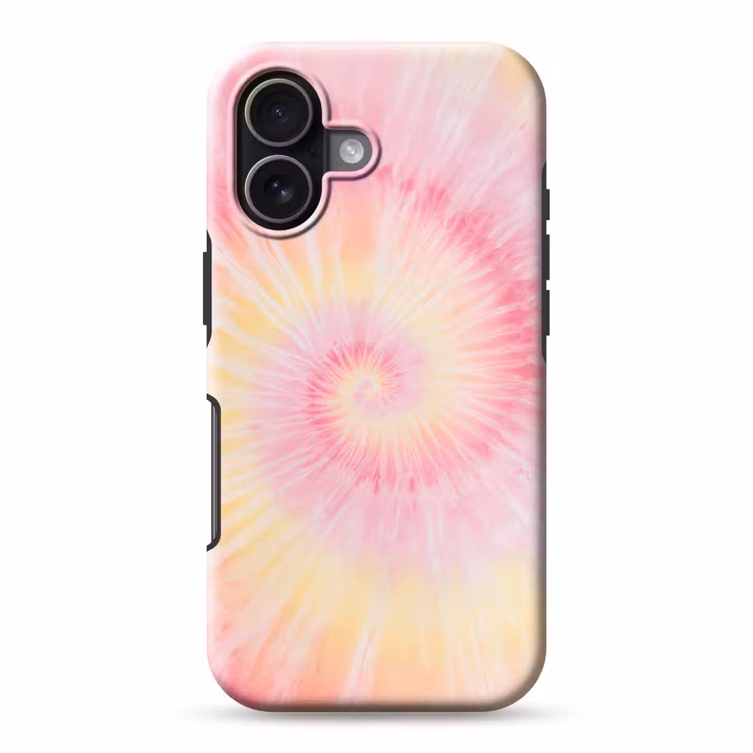 Patroon - Tie Dye - Pasteltinten - Roze Toughcase MagSafe Apple iPhone 17 klein -3d