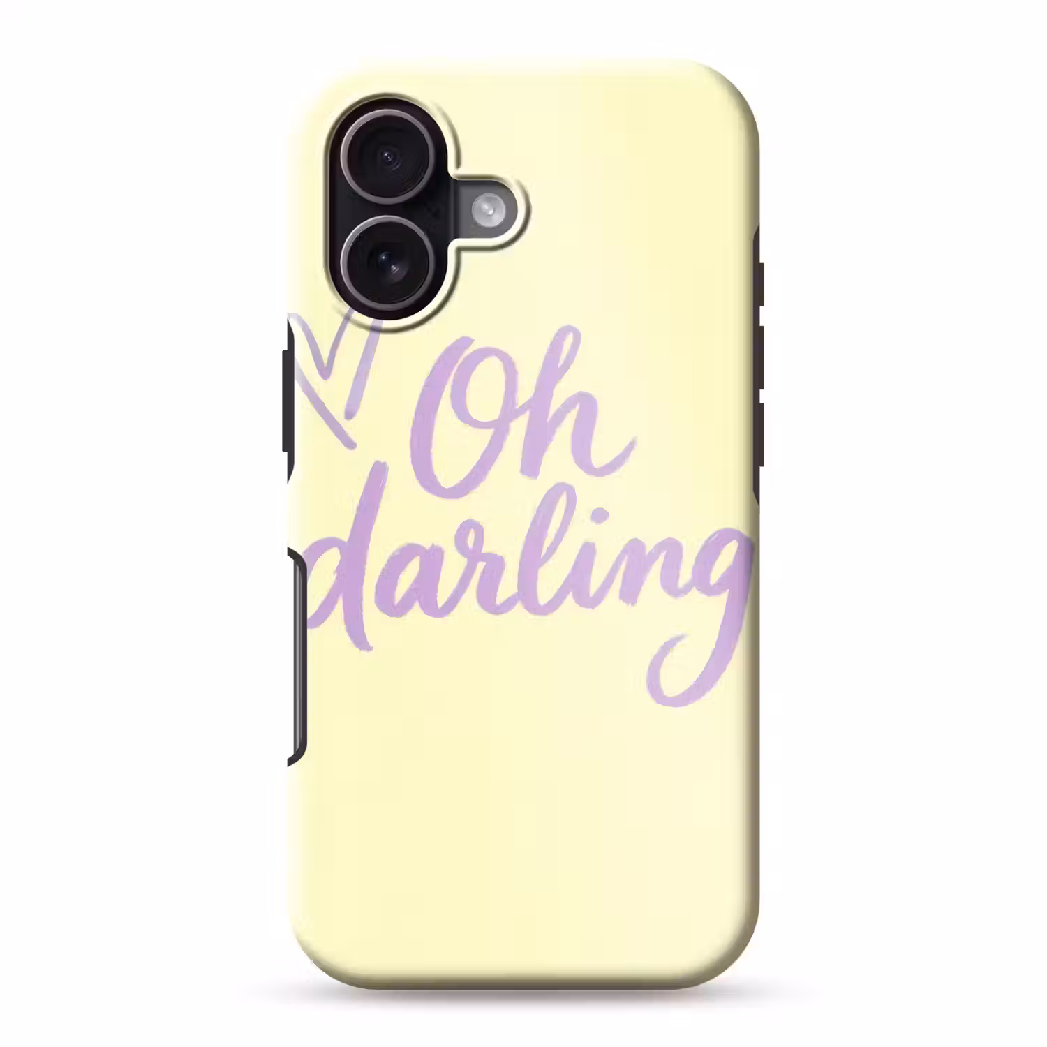 Oh darling - Geel - Hart Toughcase MagSafe Apple iPhone 17 klein -3d