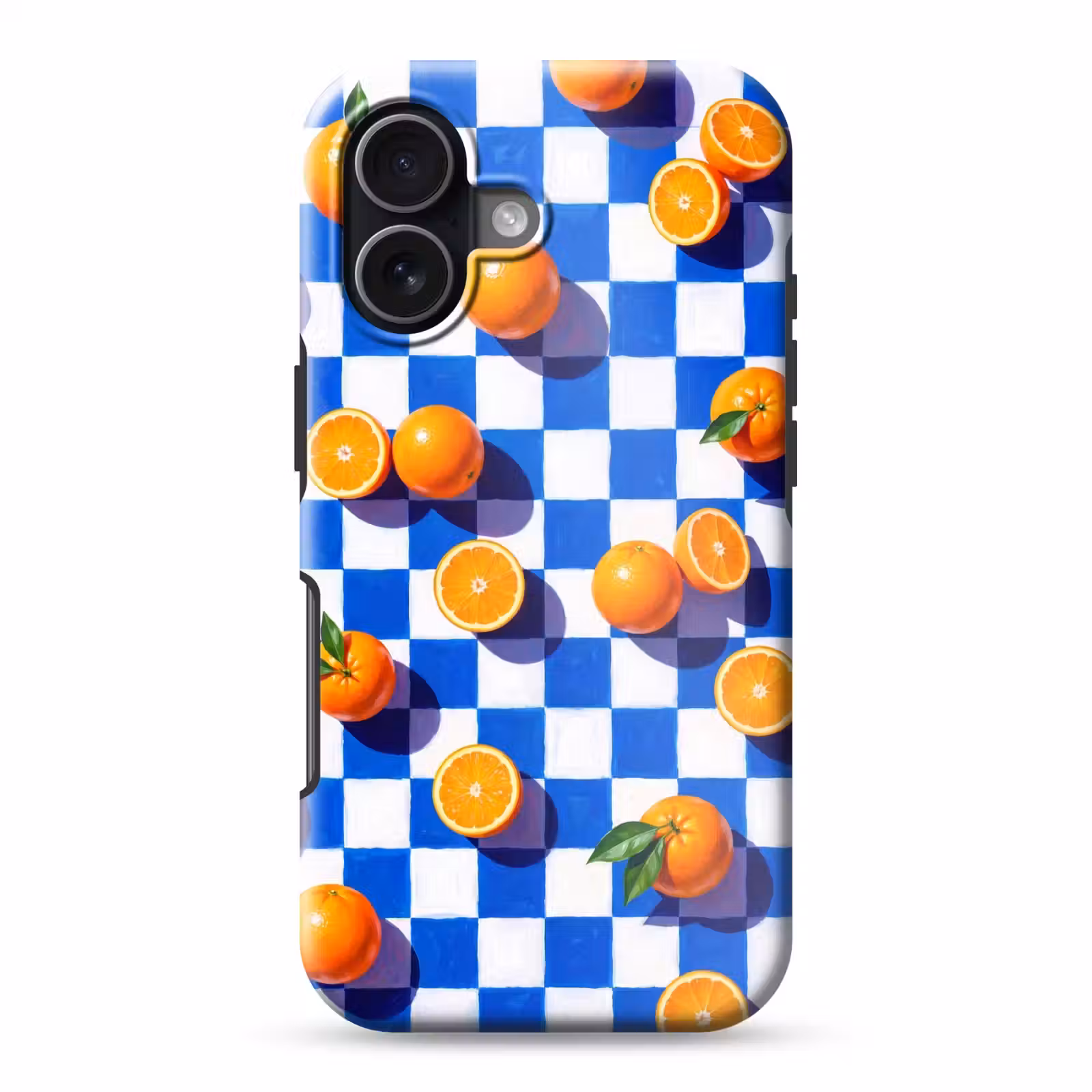 Handyhülle Toughcase - Orange – Kariert – Essen - Sinaasappel - Geruit - Eten Toughcase MagSafe Apple iPhone 17 klein