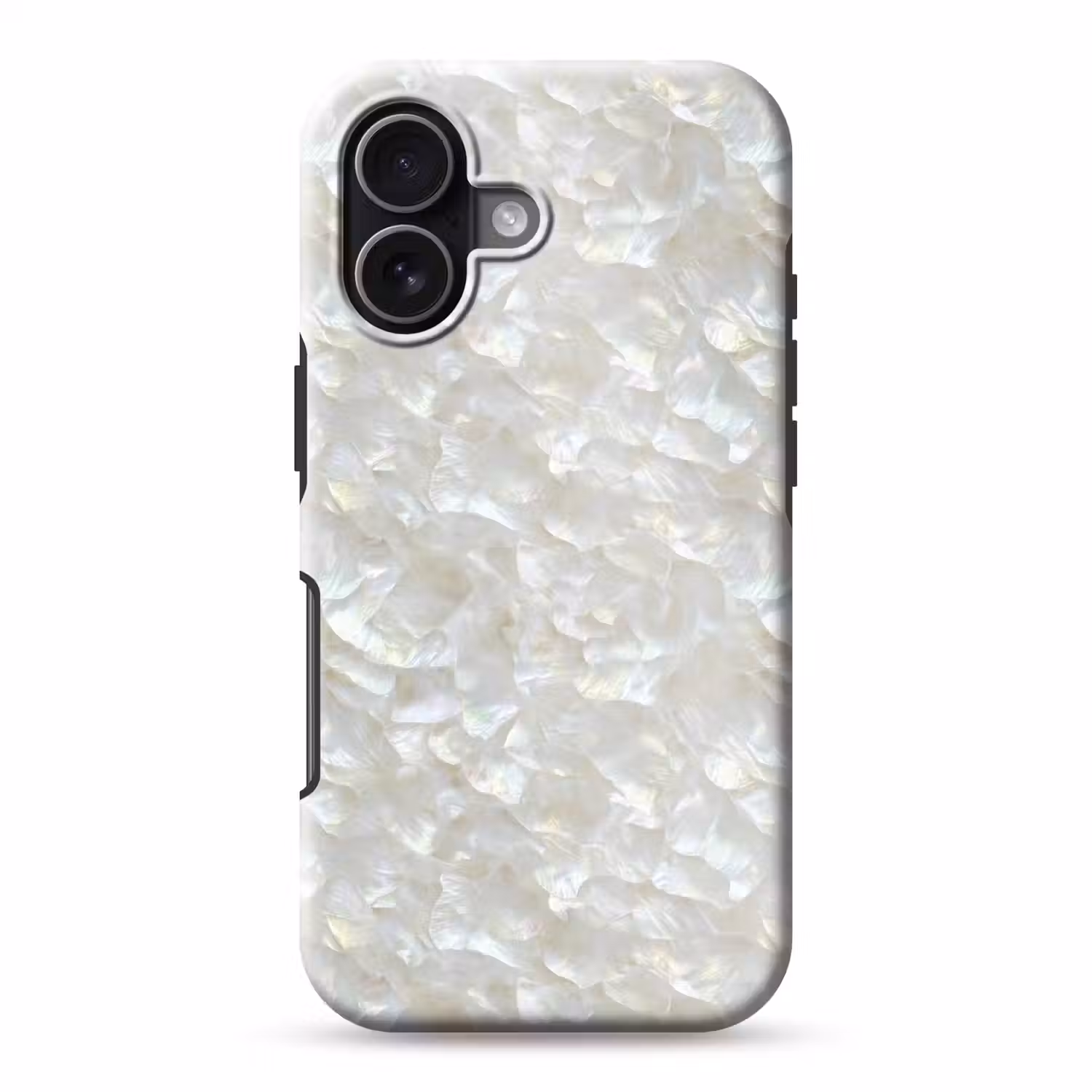 Parelmoerglans - Wit - Schelp Toughcase MagSafe Apple iPhone 17 klein 1017 -3d