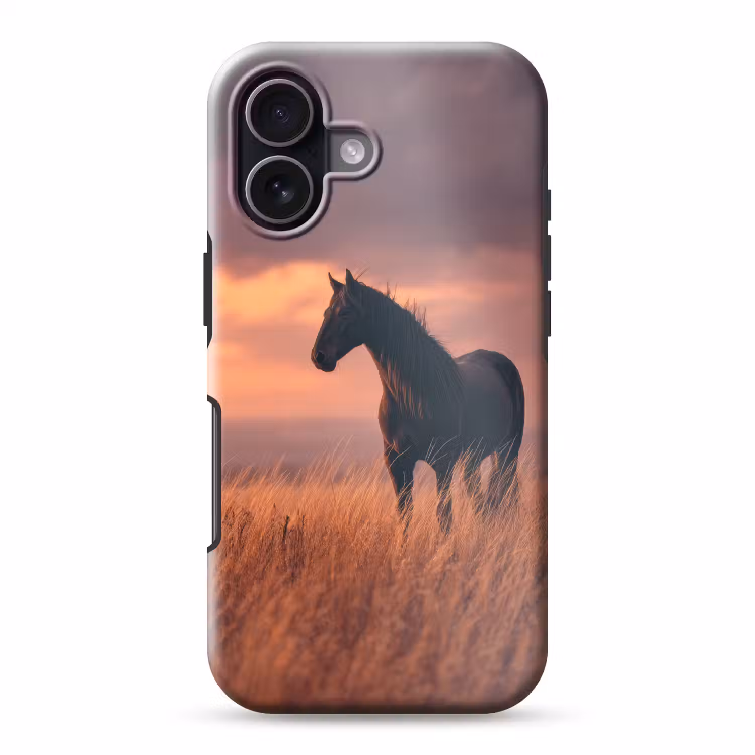 Paard - Wolken - Open veld Toughcase MagSafe Apple iPhone 17 klein -3d