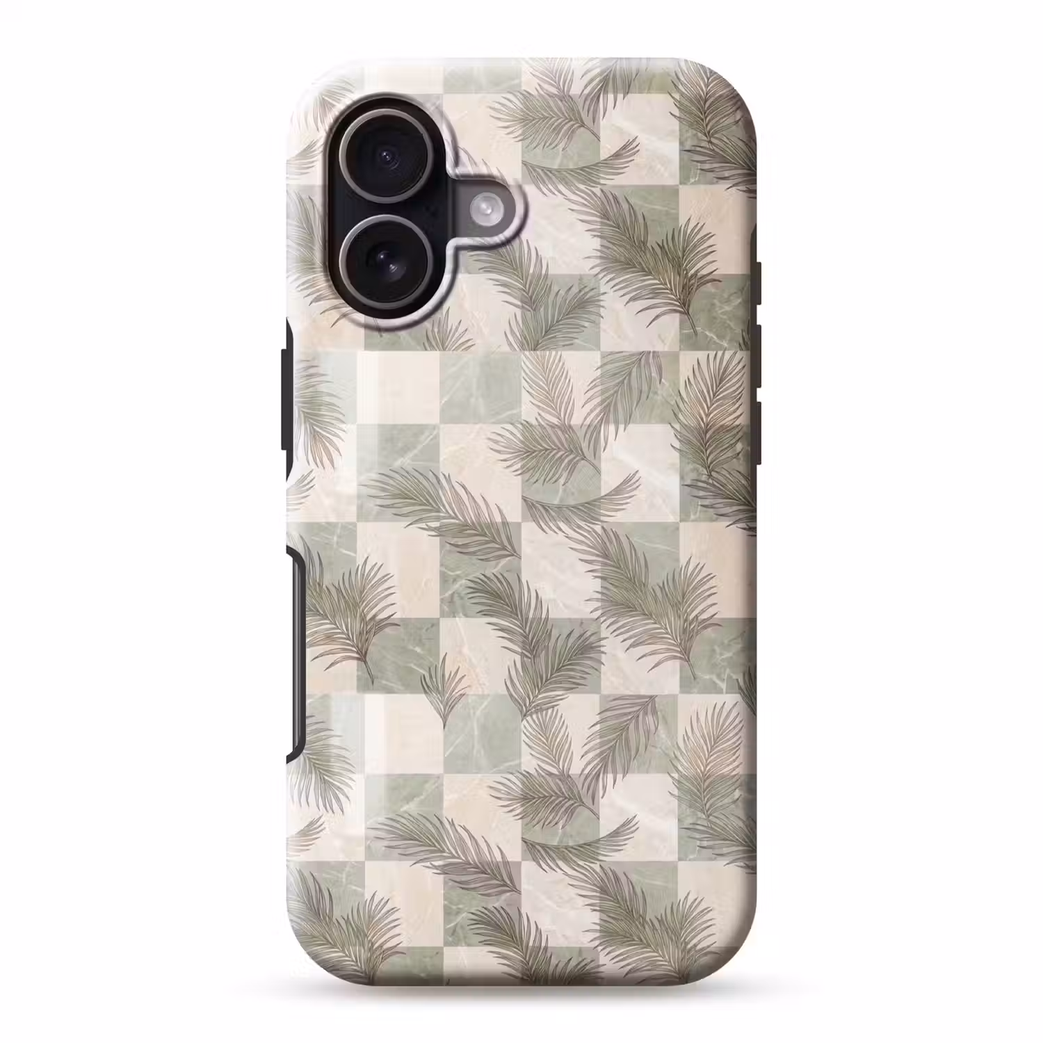 Planten - Bladeren - Marmer - Modern - Groen Toughcase MagSafe Apple iPhone 17 klein -3d