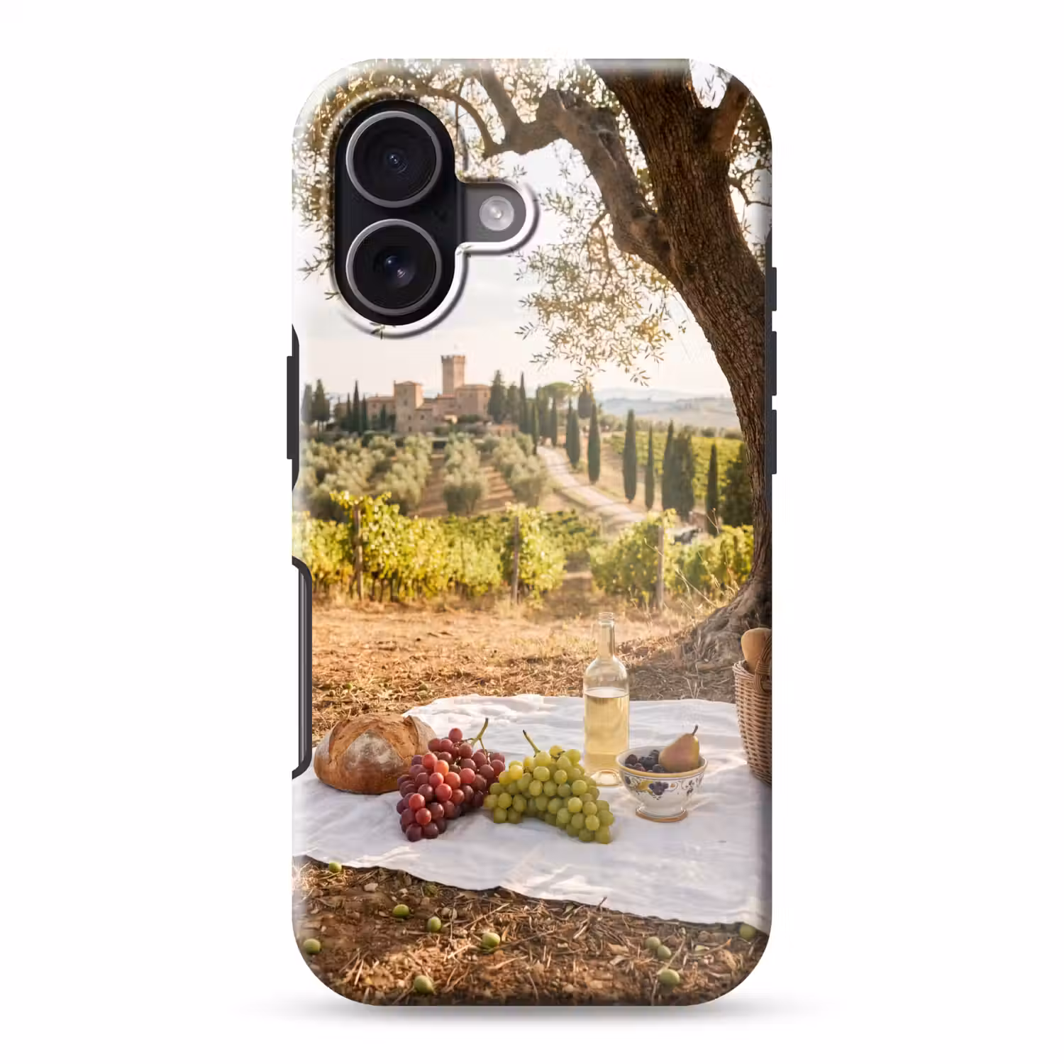 Picknick - Wijngaard - Landschap - Zomer - Eten Toughcase MagSafe Apple iPhone 17 klein -3d