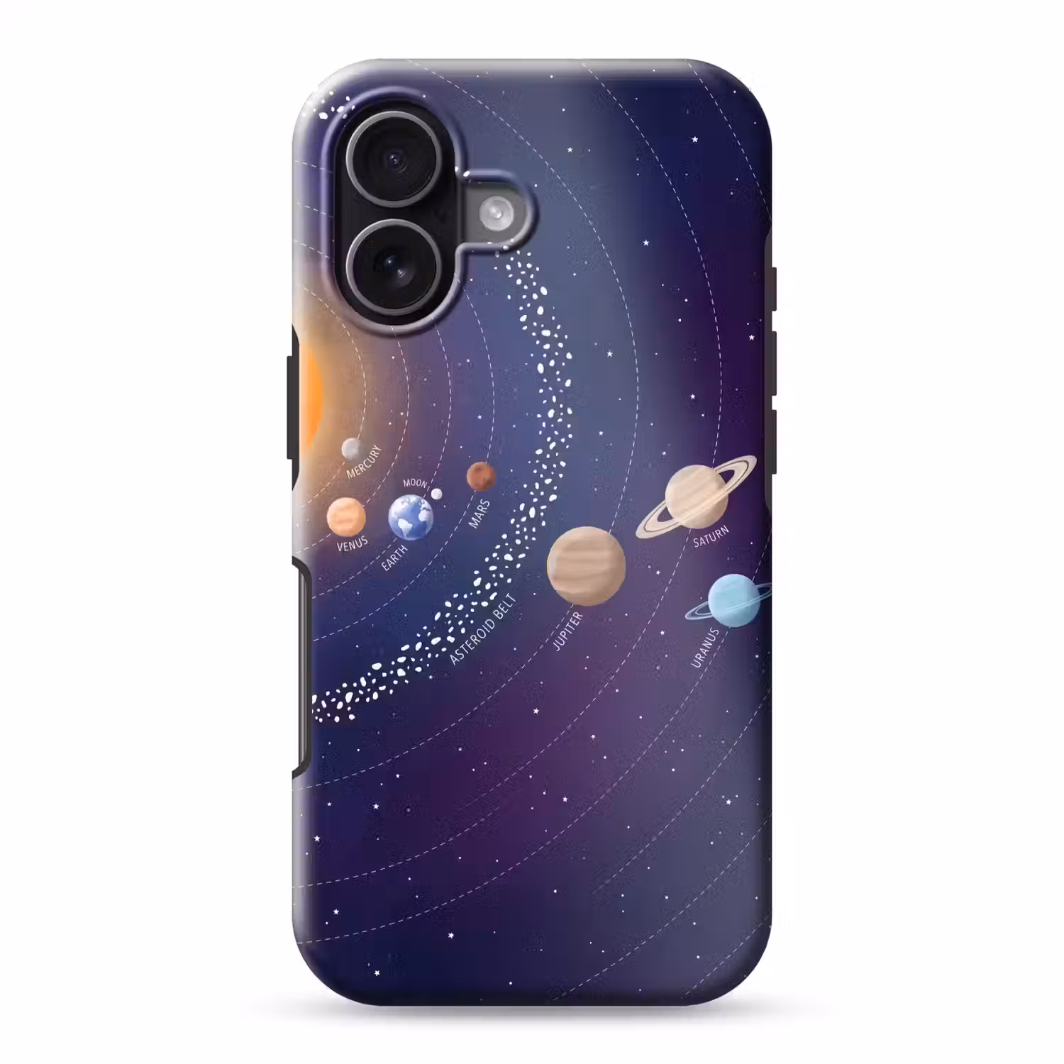 Planetenstelsel - Ruimte - Illustratie Toughcase MagSafe Apple iPhone 17 klein -3d