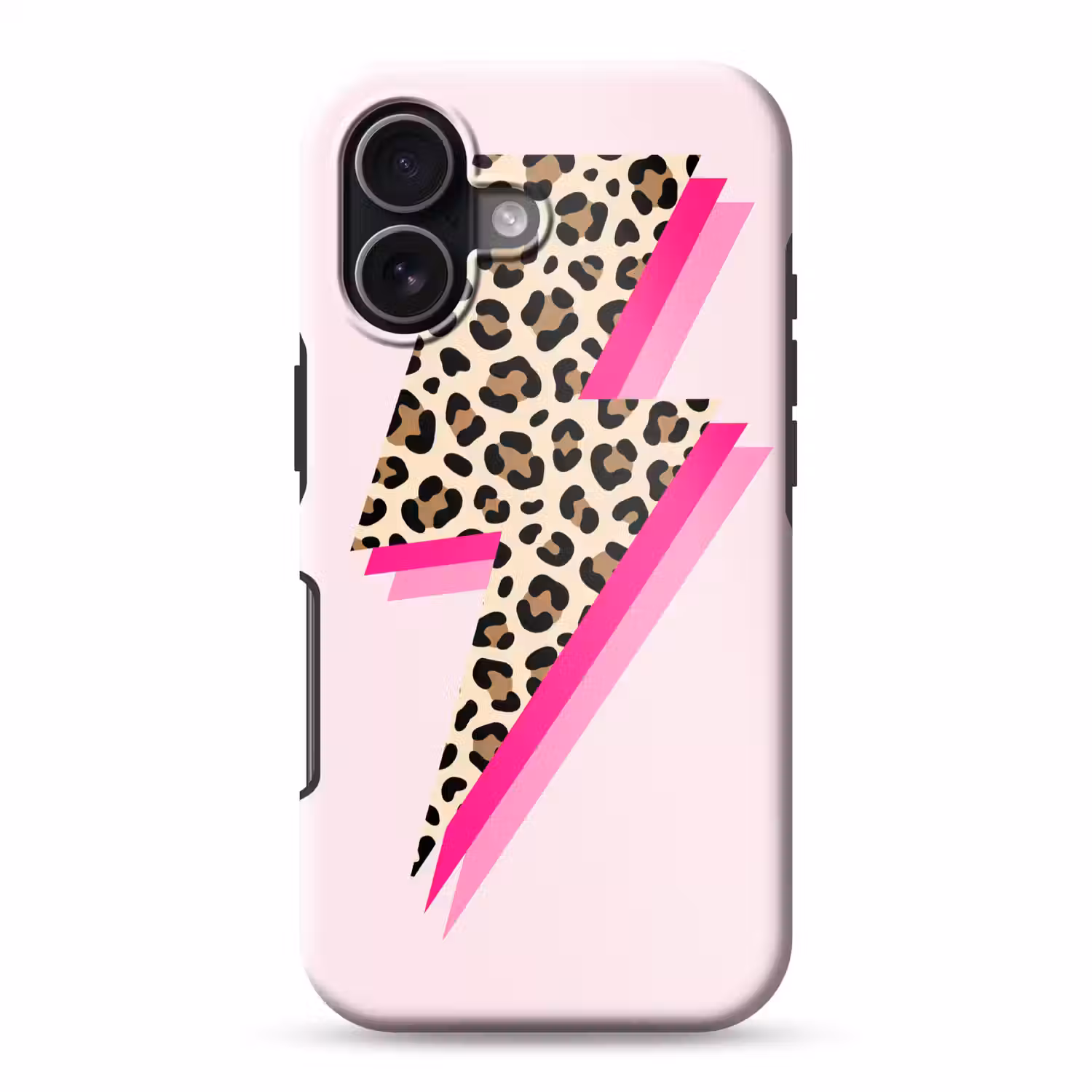 Stippen - Roze - Bliksem Toughcase MagSafe Apple iPhone 17 klein -3d