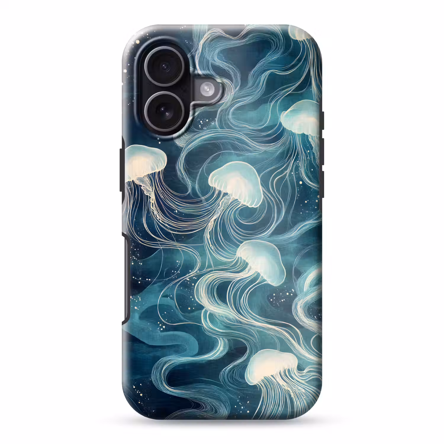 Kwallen - Zee - Wit - Golven Toughcase MagSafe Apple iPhone 17 klein -3d
