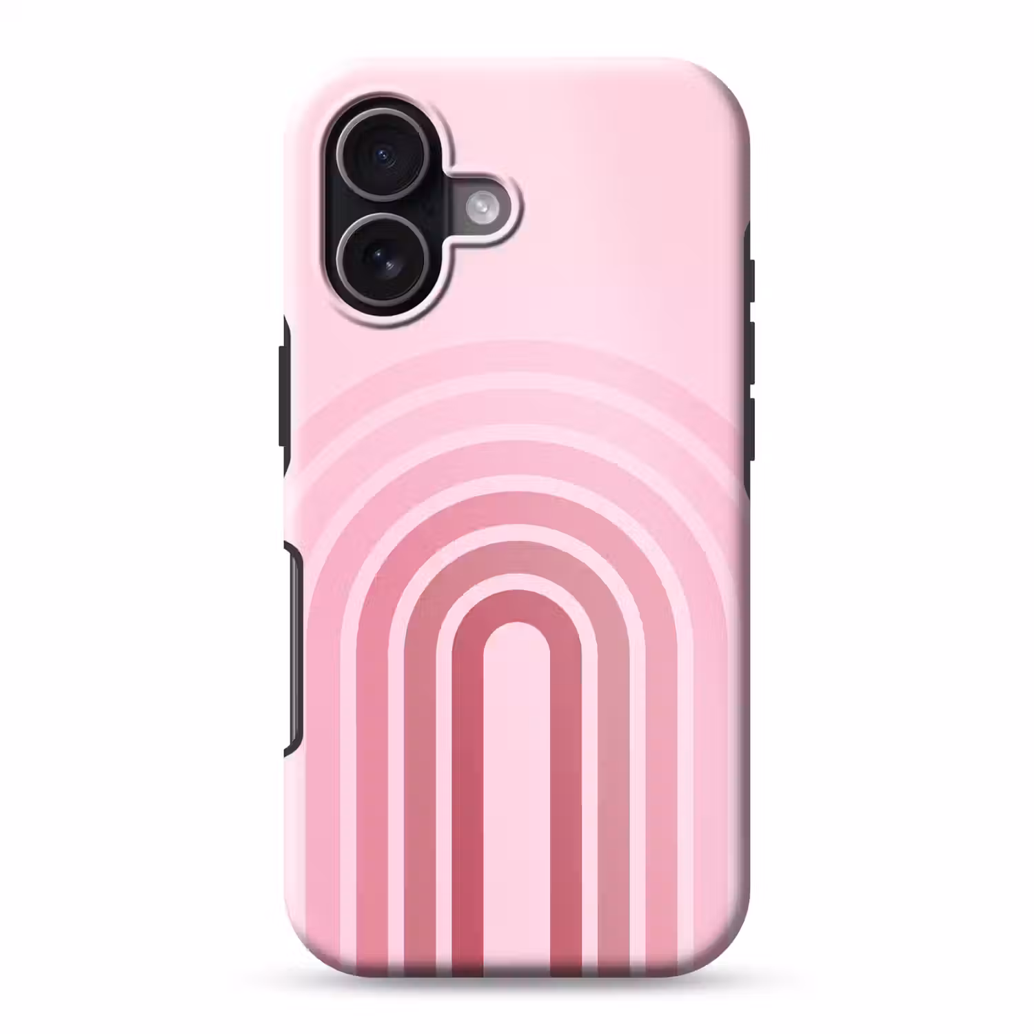 Regenboog - Roze - Abstract - Modern - Minimalistisch Toughcase MagSafe Apple iPhone 17 klein -3d