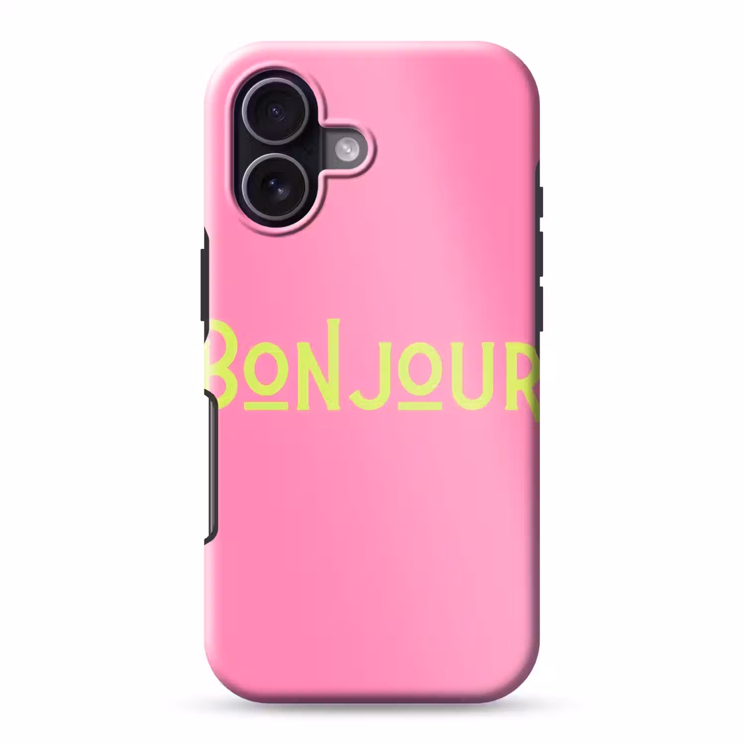 Roze - Groene Bonjour - art-deco Toughcase MagSafe Apple iPhone 17 klein -3d