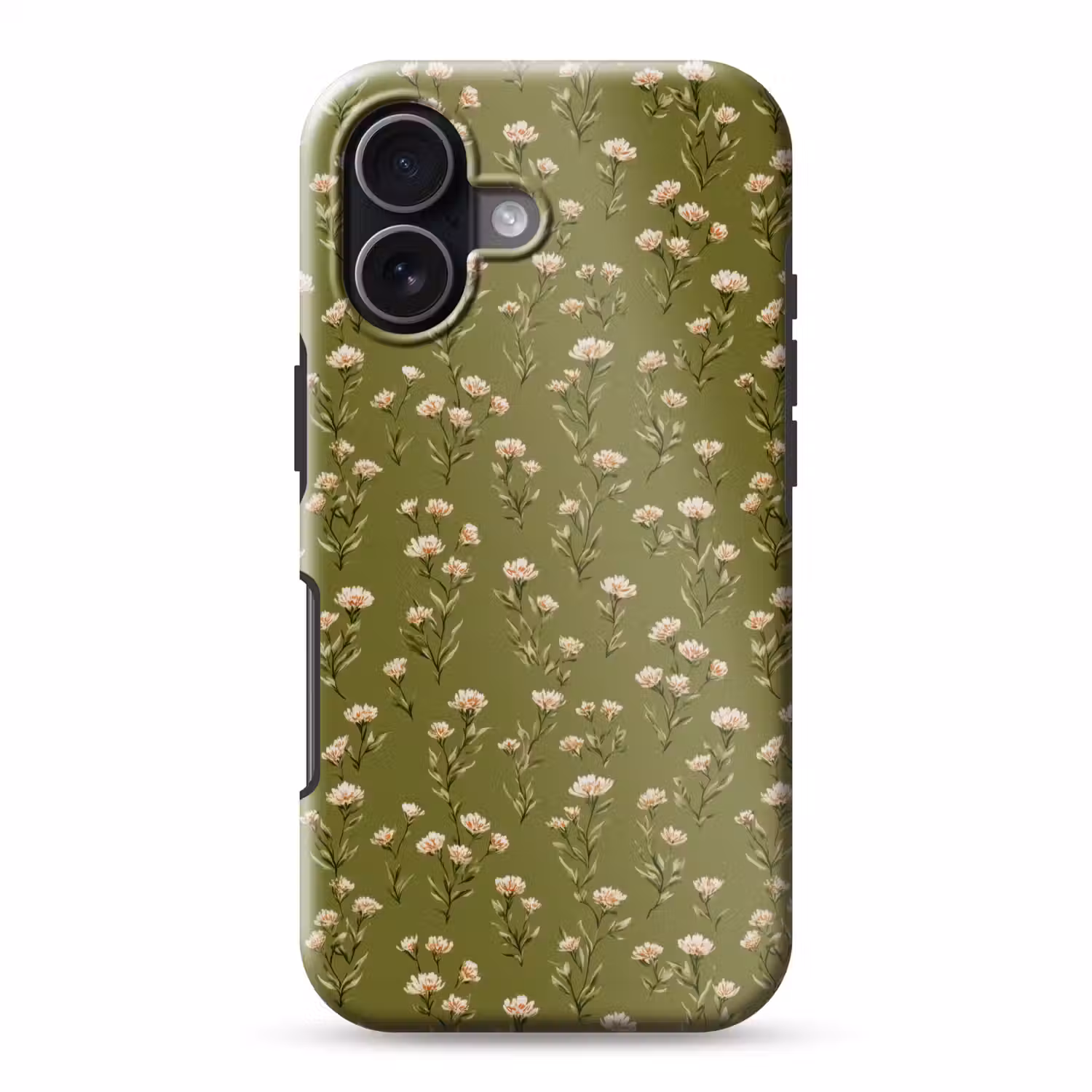 Landelijk - Bloemen - Groen Toughcase MagSafe Apple iPhone 17 klein 1017 -3d