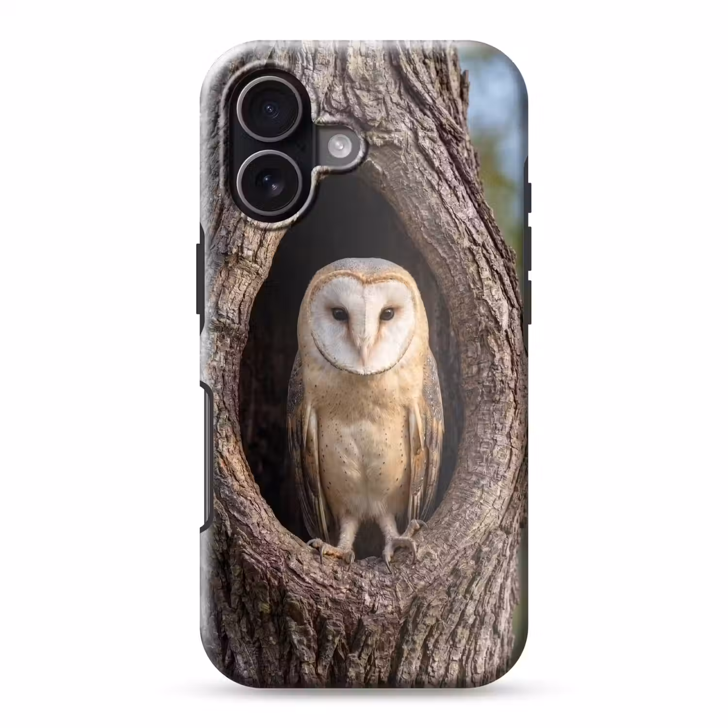 Kerkuil - Boom - Natuur - Bruin Toughcase MagSafe Apple iPhone 17 klein -3d