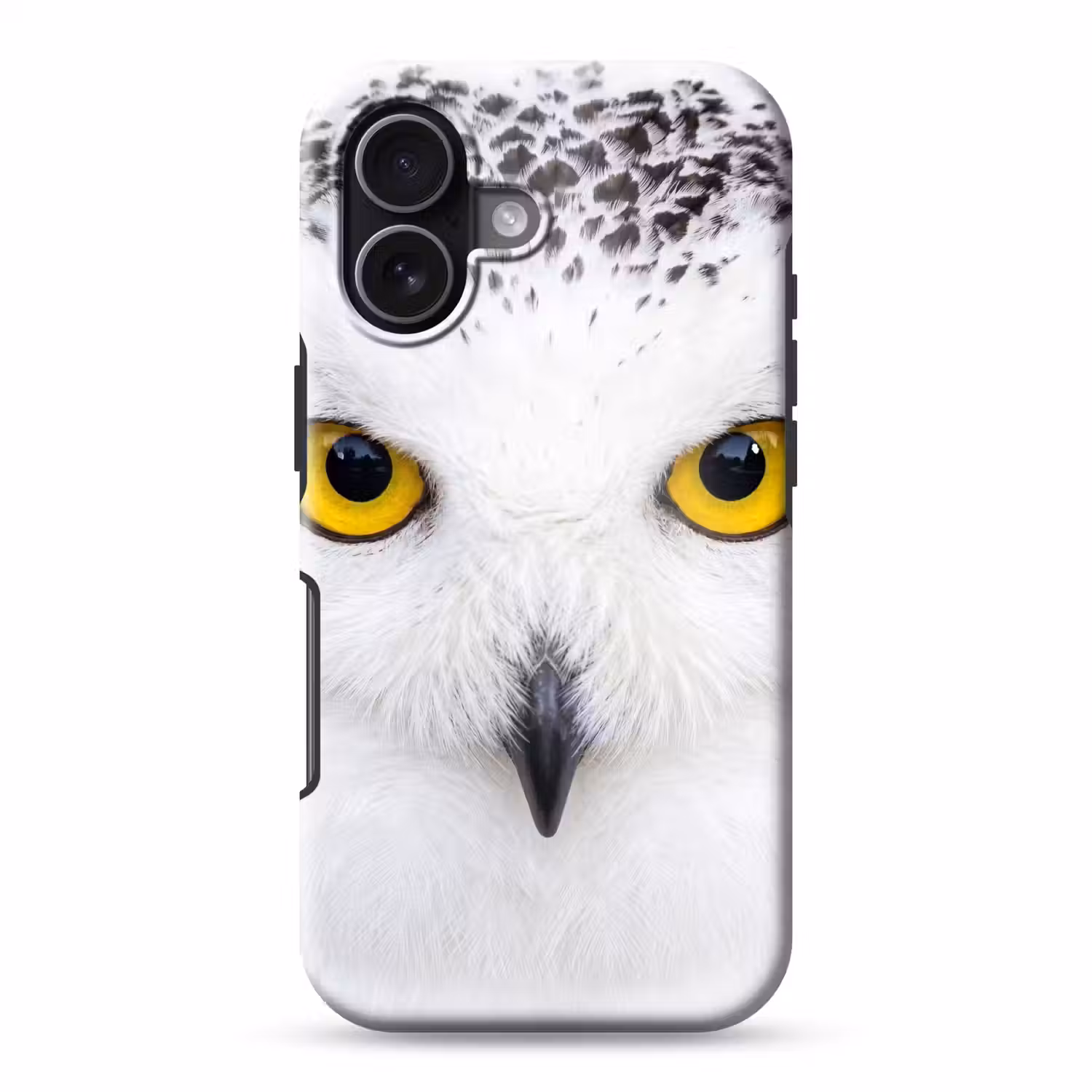 Sneeuwuil - Portret - Geel Toughcase MagSafe Apple iPhone 17 klein -3d