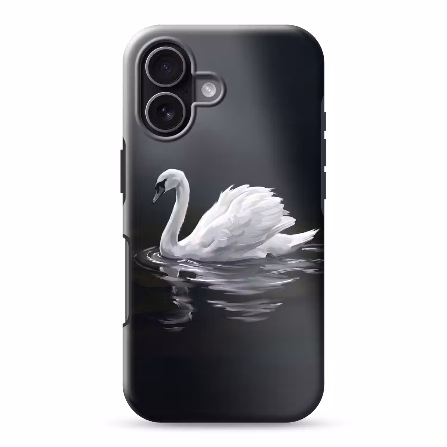 Zwaan - Water - Natuur - Realistisch - Wit Toughcase MagSafe Apple iPhone 17 klein -3d