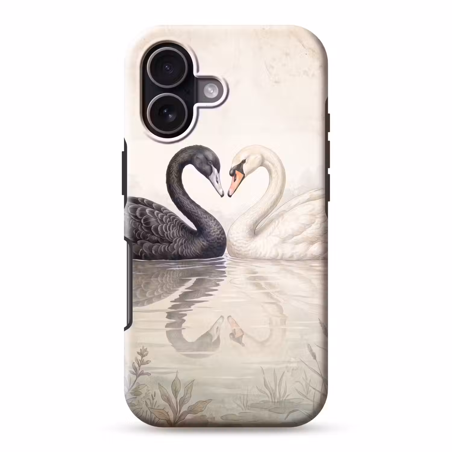Zwanen - Hartvorm - Dieren Toughcase MagSafe Apple iPhone 17 klein -3d