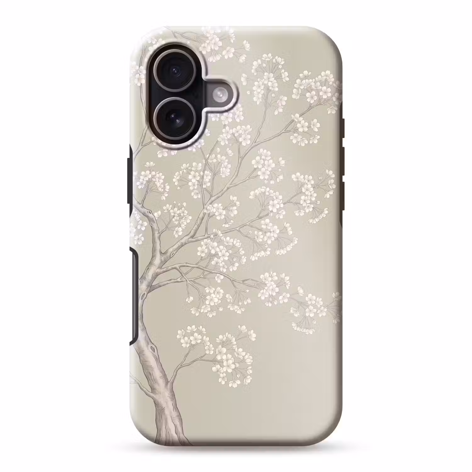 Sereen - Bloesem - Wit Toughcase MagSafe Apple iPhone 17 klein -3d