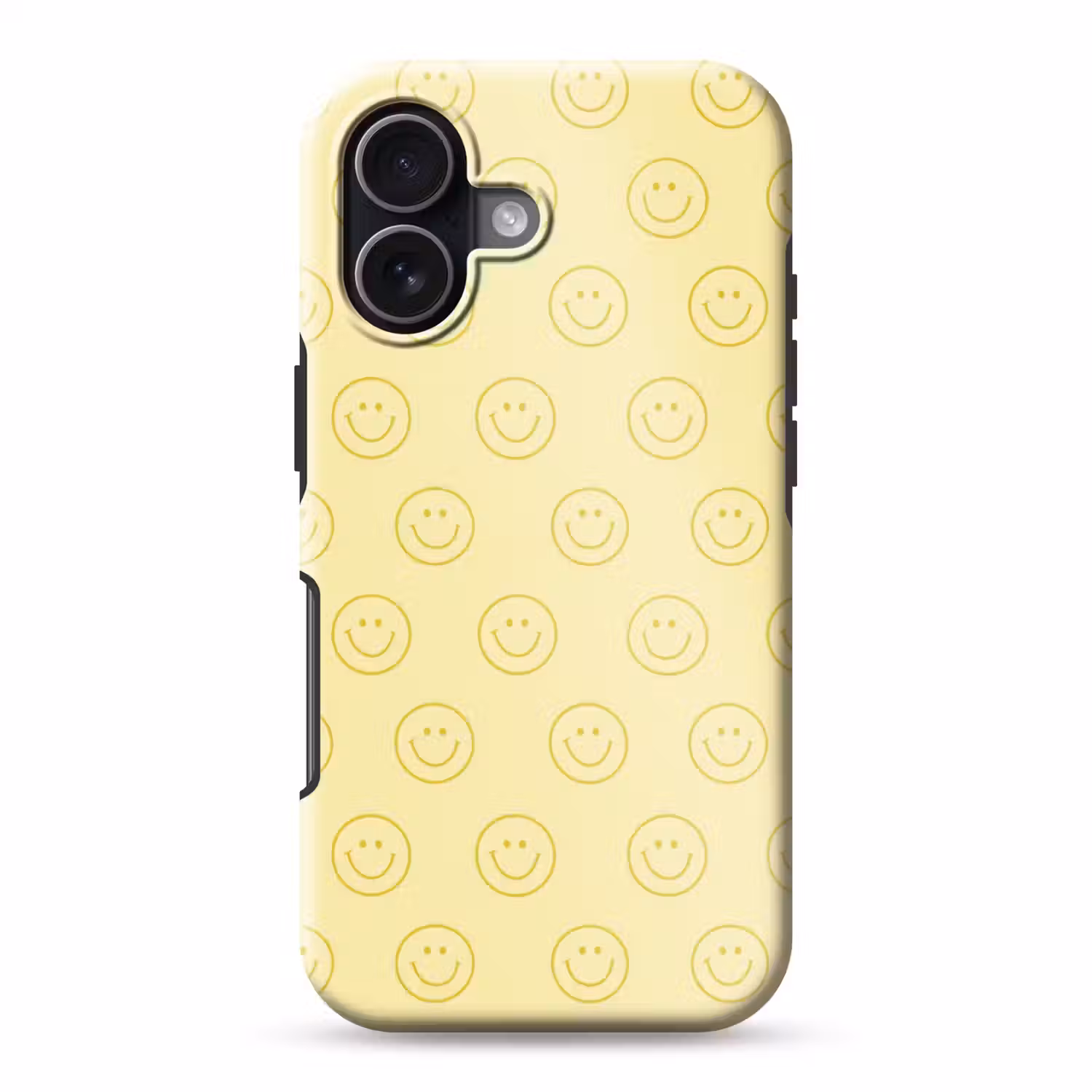 Smileys - Patroon - Retro - Zachtgeel Toughcase MagSafe Apple iPhone 17 klein 1017 -3d