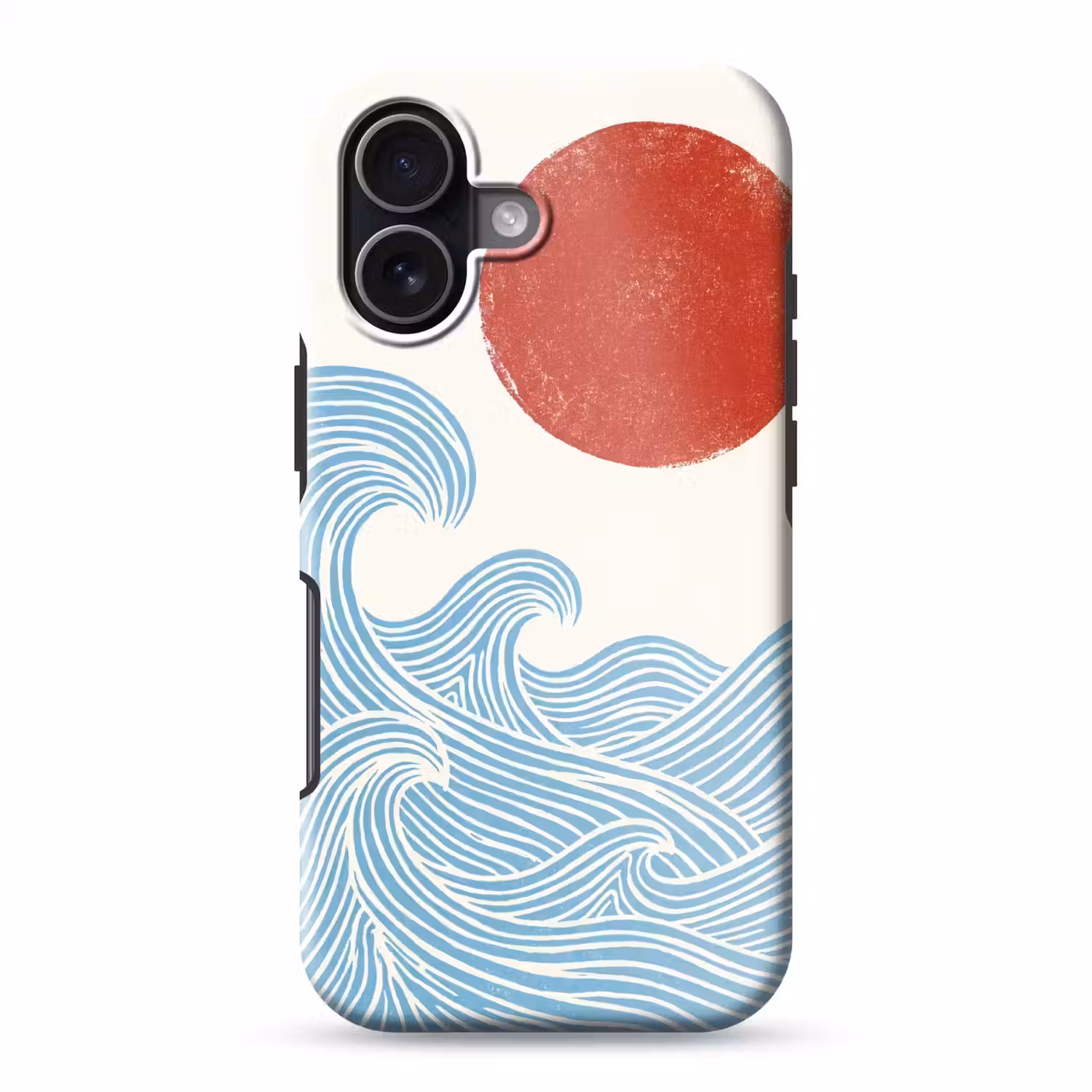 Zon - Golven - Oceaan - Abstract - Rood Toughcase MagSafe Apple iPhone 17 klein -3d