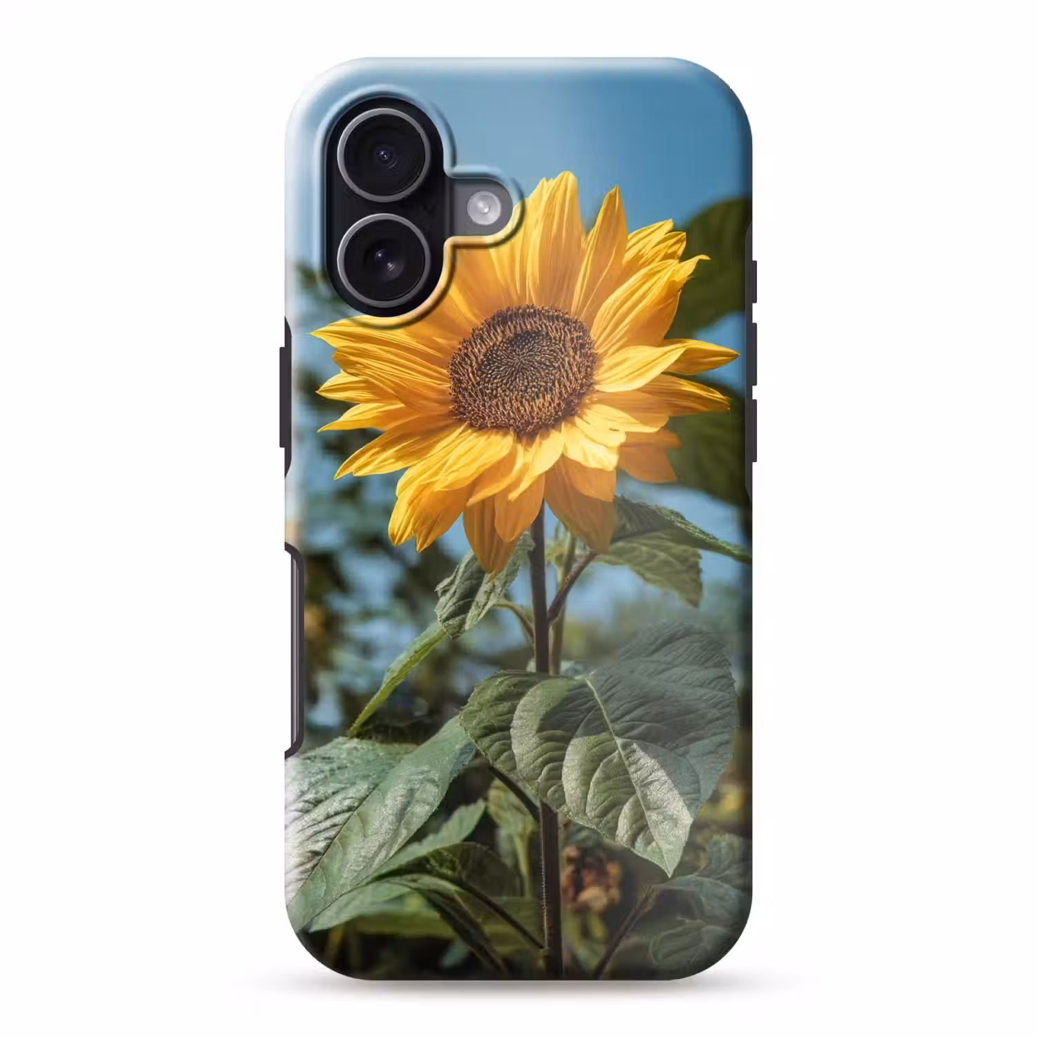Zonnebloemen - Helderblauwer lucht - Gras Toughcase MagSafe Apple iPhone 17 klein -3d