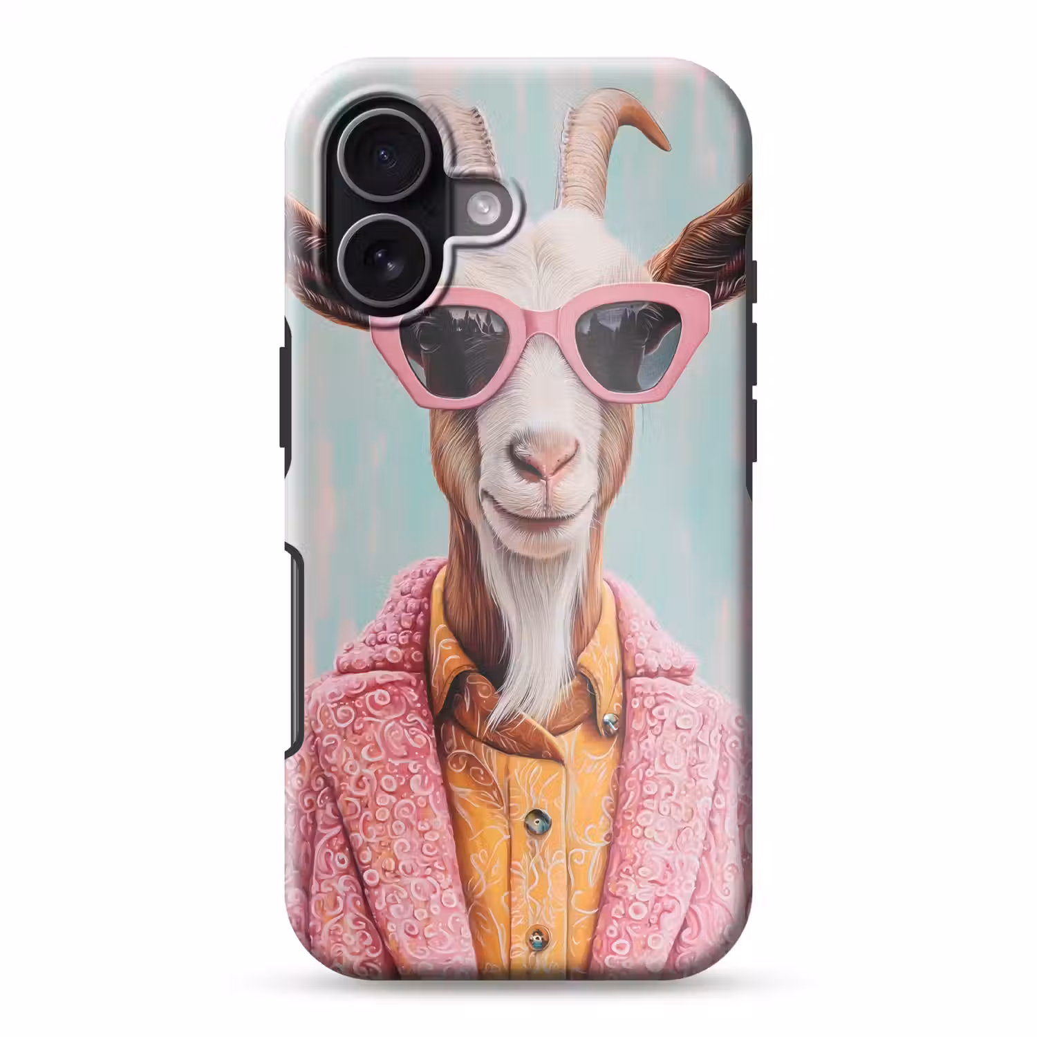 Zonnebril - Roze - Geit - Horen Toughcase MagSafe Apple iPhone 17 klein -3d