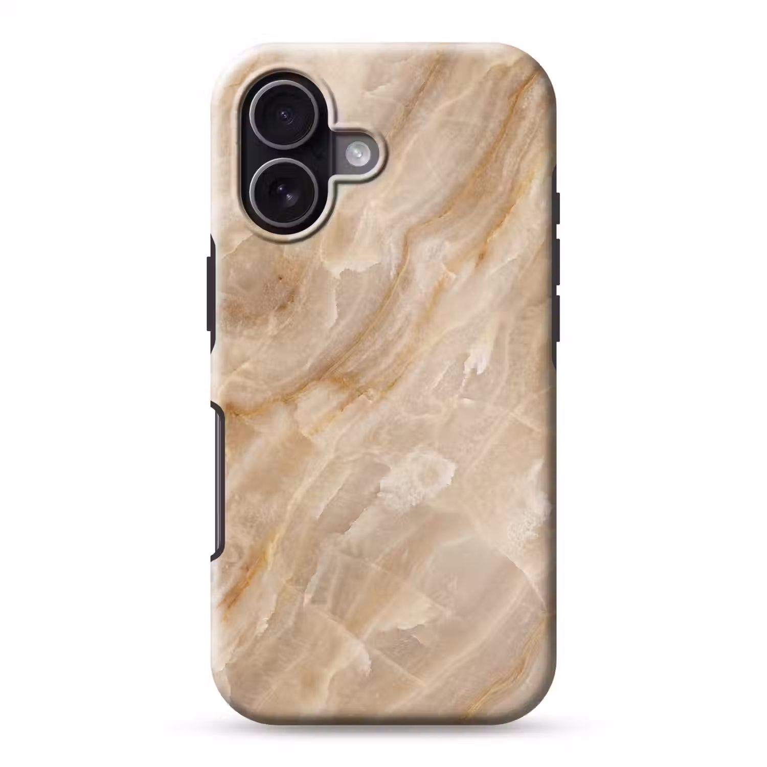 Steen - Ader - Natuur - Modern - Beige Toughcase MagSafe Apple iPhone 17 klein -3d