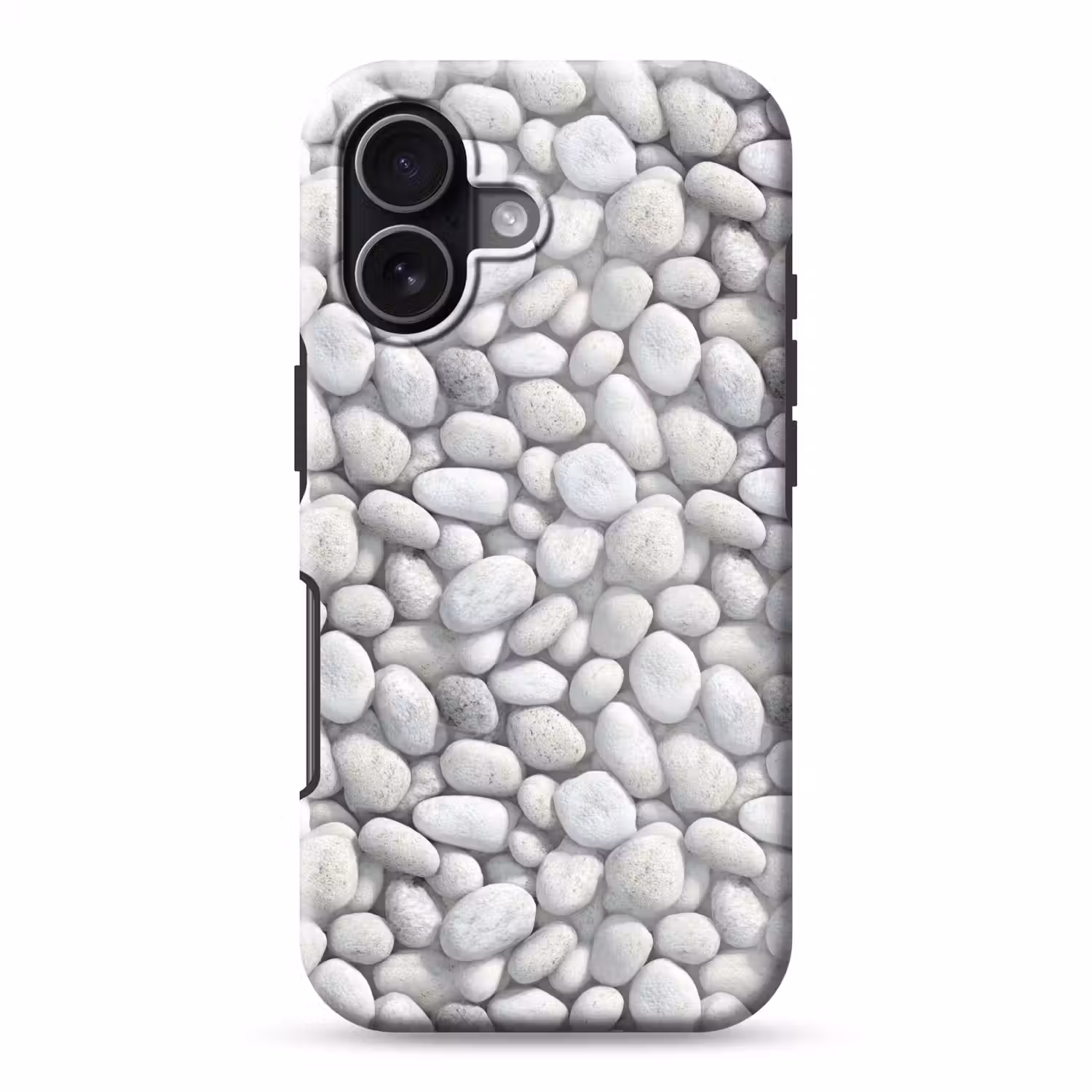 Steentjes - Grijs - Ovaal Toughcase MagSafe Apple iPhone 17 klein 1017 -3d
