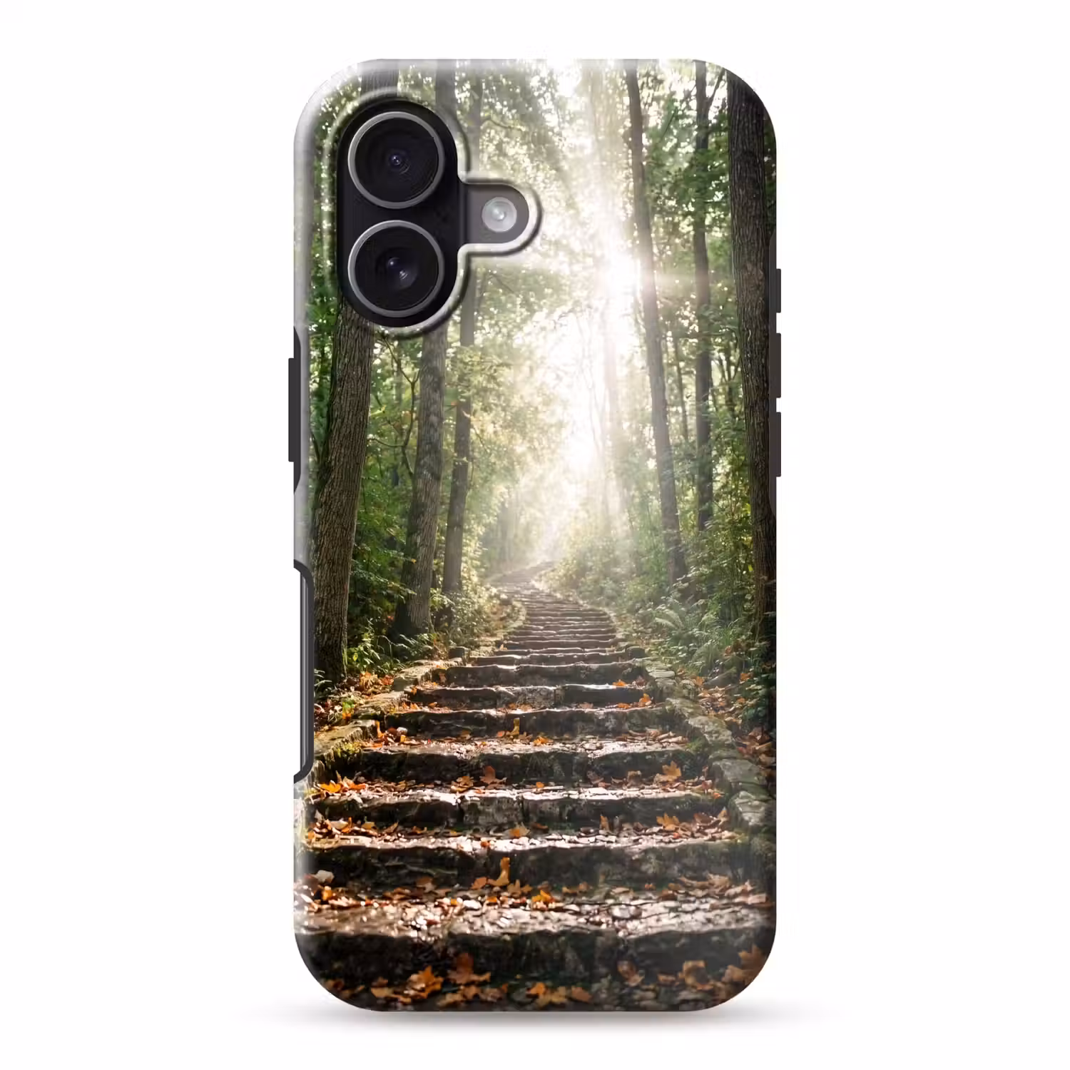Stenen - Trap - Bos - Natuur Toughcase MagSafe Apple iPhone 17 klein -3d
