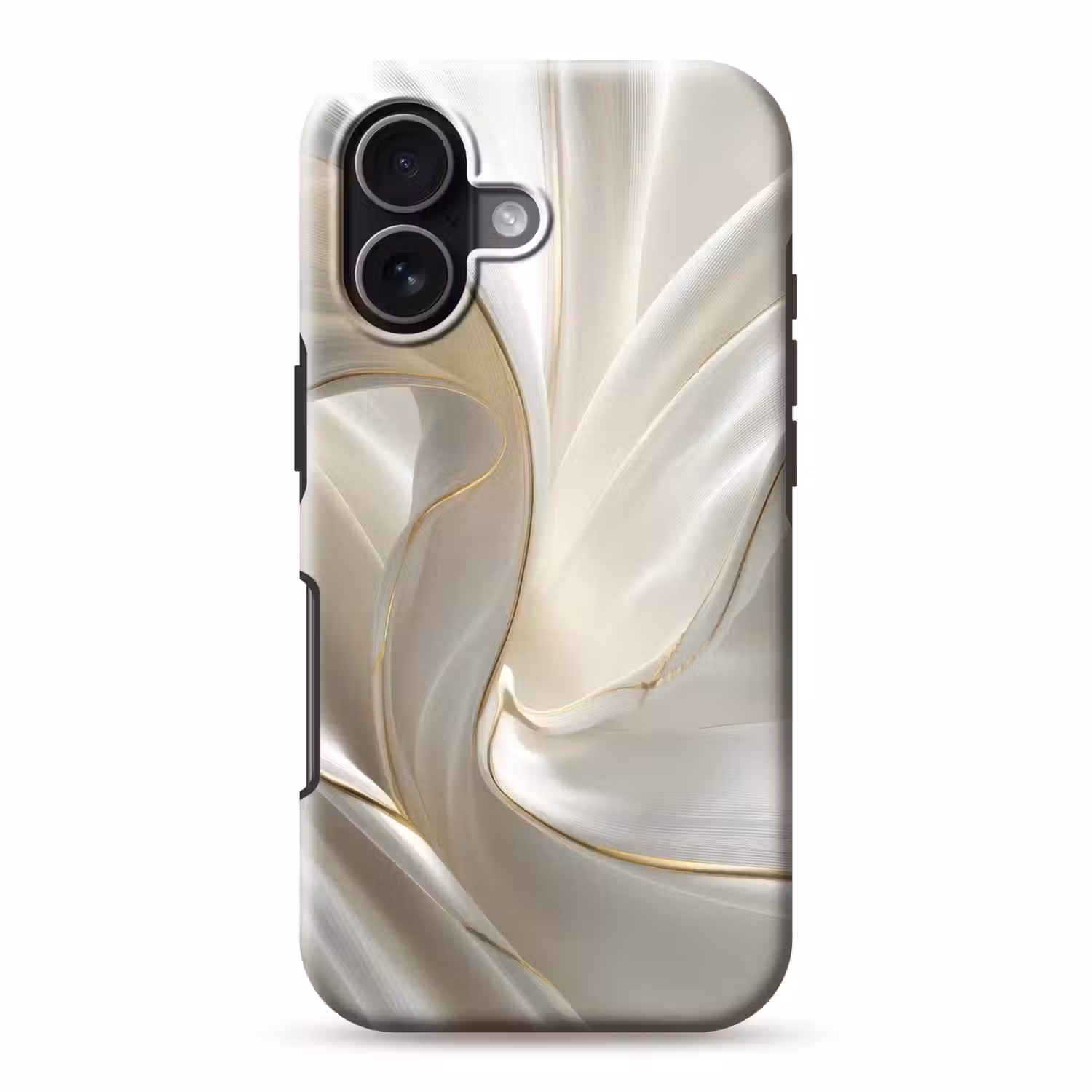 Stof - Plooien - Goud Toughcase MagSafe Apple iPhone 17 klein -3d