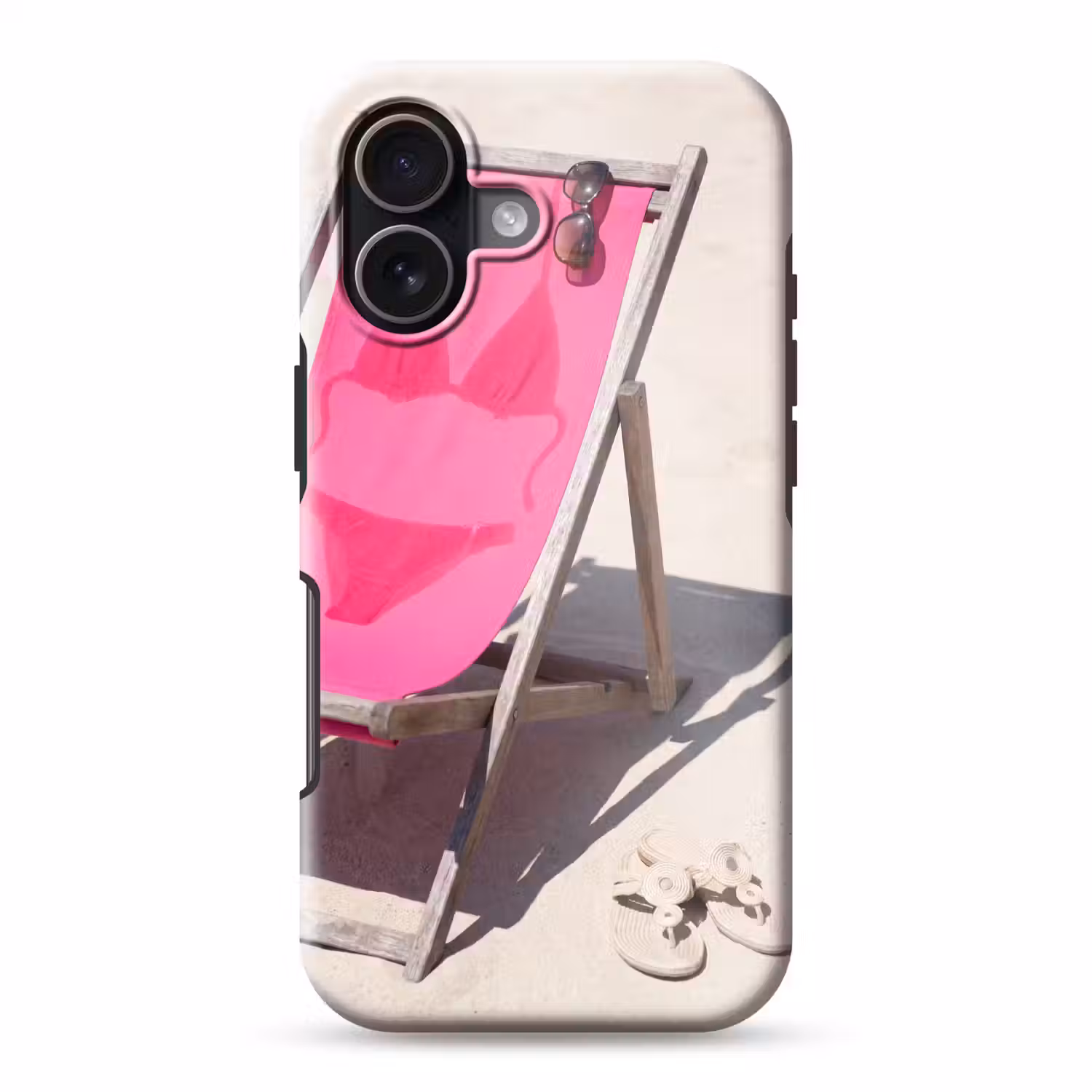 Strand - Ligstoel - Badkleding - Zomer - Roze Toughcase MagSafe Apple iPhone 17 klein -3d