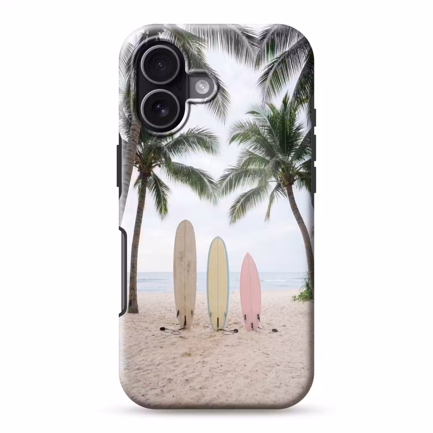 Surfboard - Palmbomen - Kleurrijk Toughcase MagSafe Apple iPhone 17 klein -3d