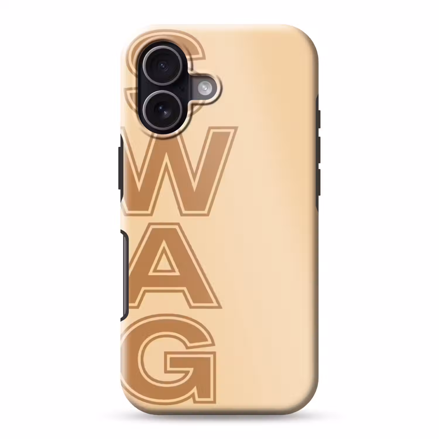 Swag - Bruin - Beige Toughcase MagSafe Apple iPhone 17 klein -3d