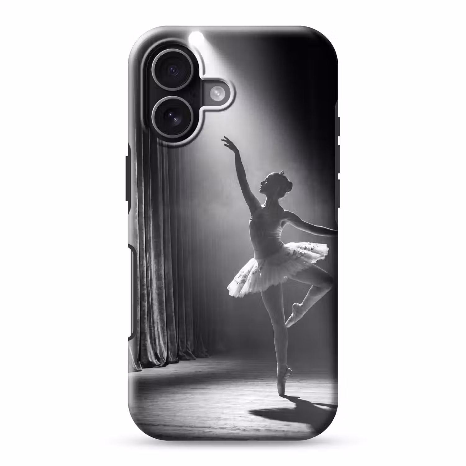 Danser - Podium - Zwart-wit - Kunst - Klassiek Toughcase MagSafe Apple iPhone 17 klein -3d