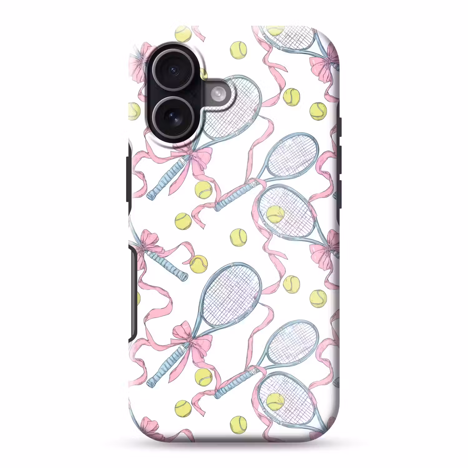 Tennis - Strikken - Kleurrijk Toughcase MagSafe Apple iPhone 17 klein 1017 -3d