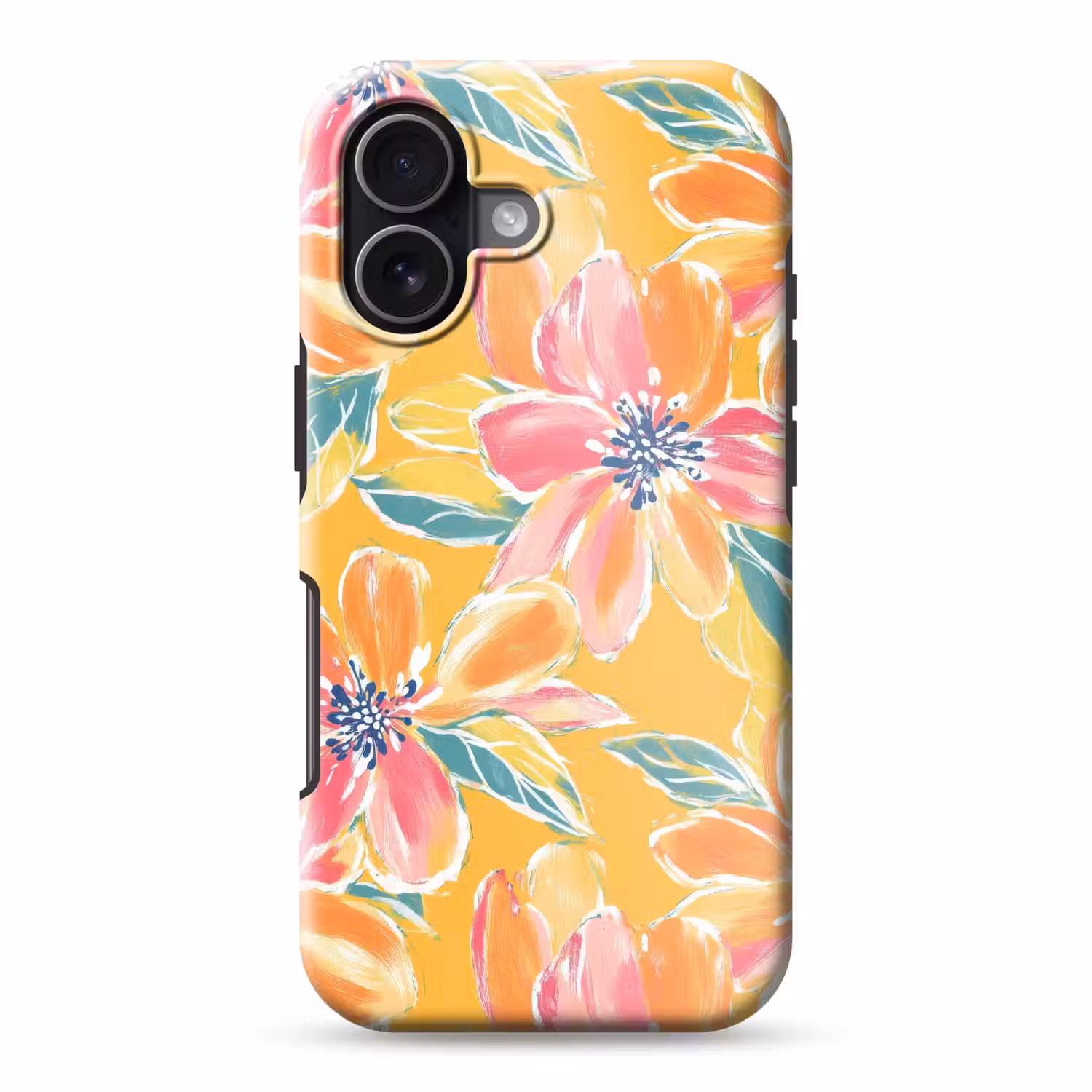 Textuur - Bloemen - Kleurrijk Toughcase MagSafe Apple iPhone 17 klein 1017 -3d