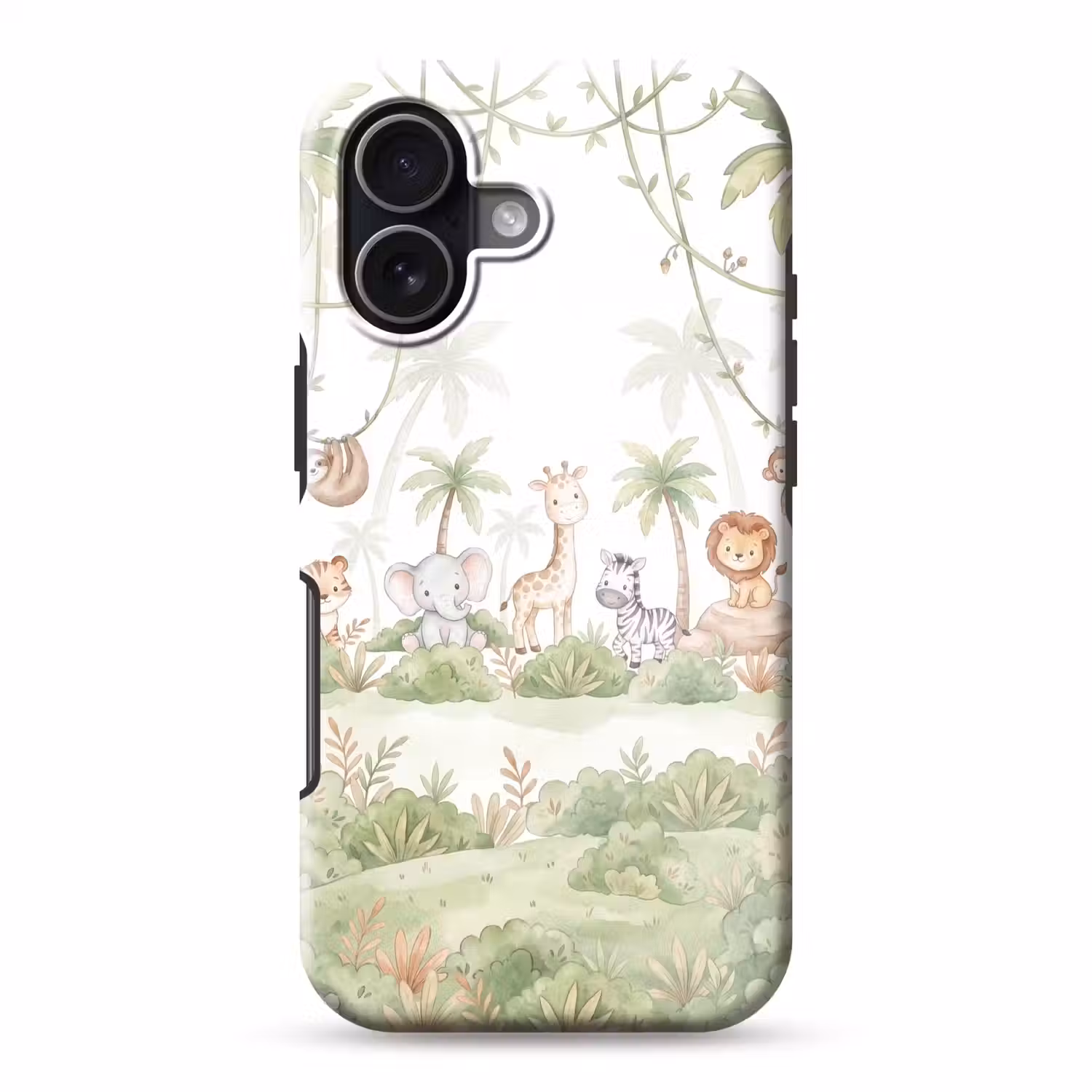 Dieren - Jungle - Pastel Toughcase MagSafe Apple iPhone 17 klein -3d