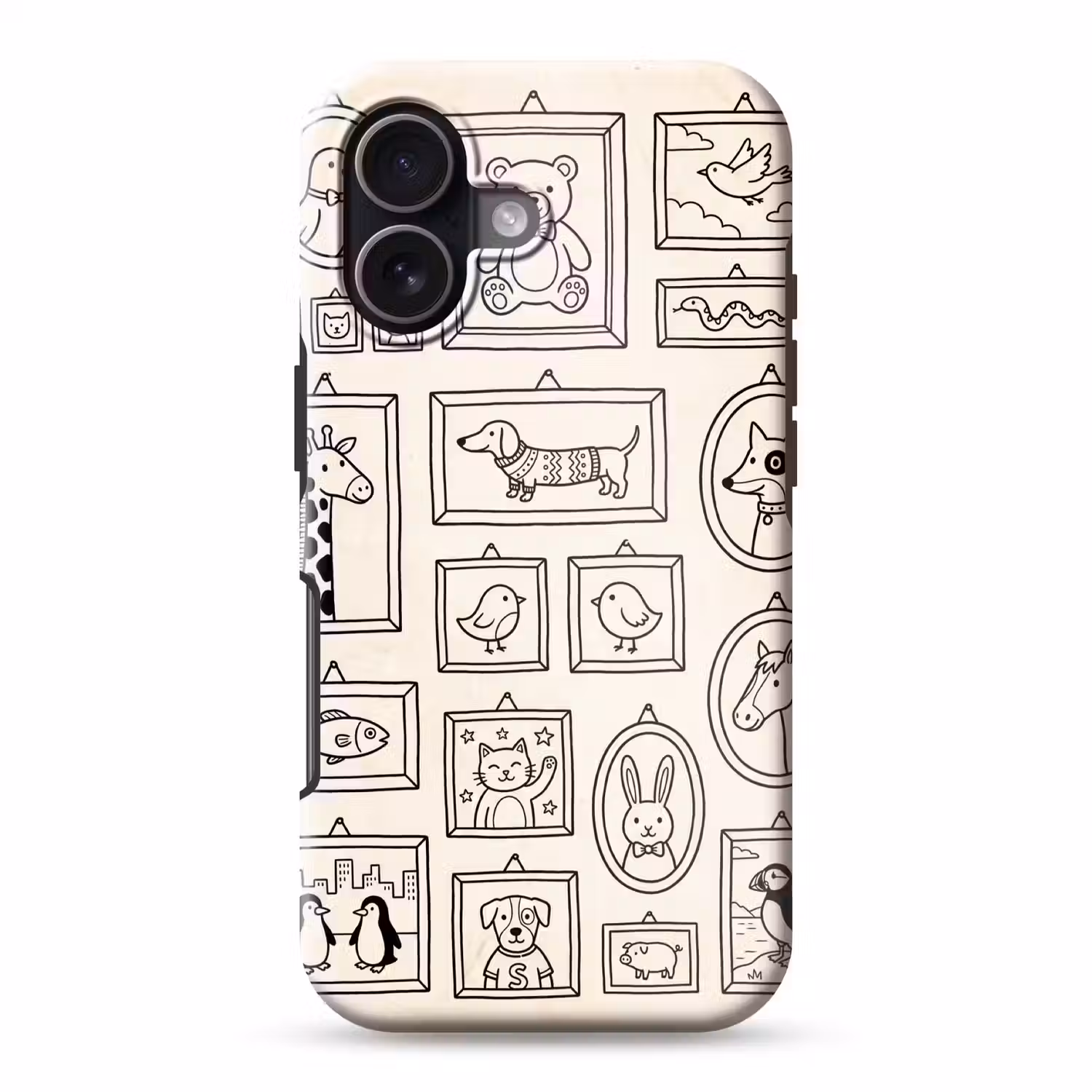 Dieren - Illustratie - Lijsten - Galerij - Speels Toughcase MagSafe Apple iPhone 17 klein -3d