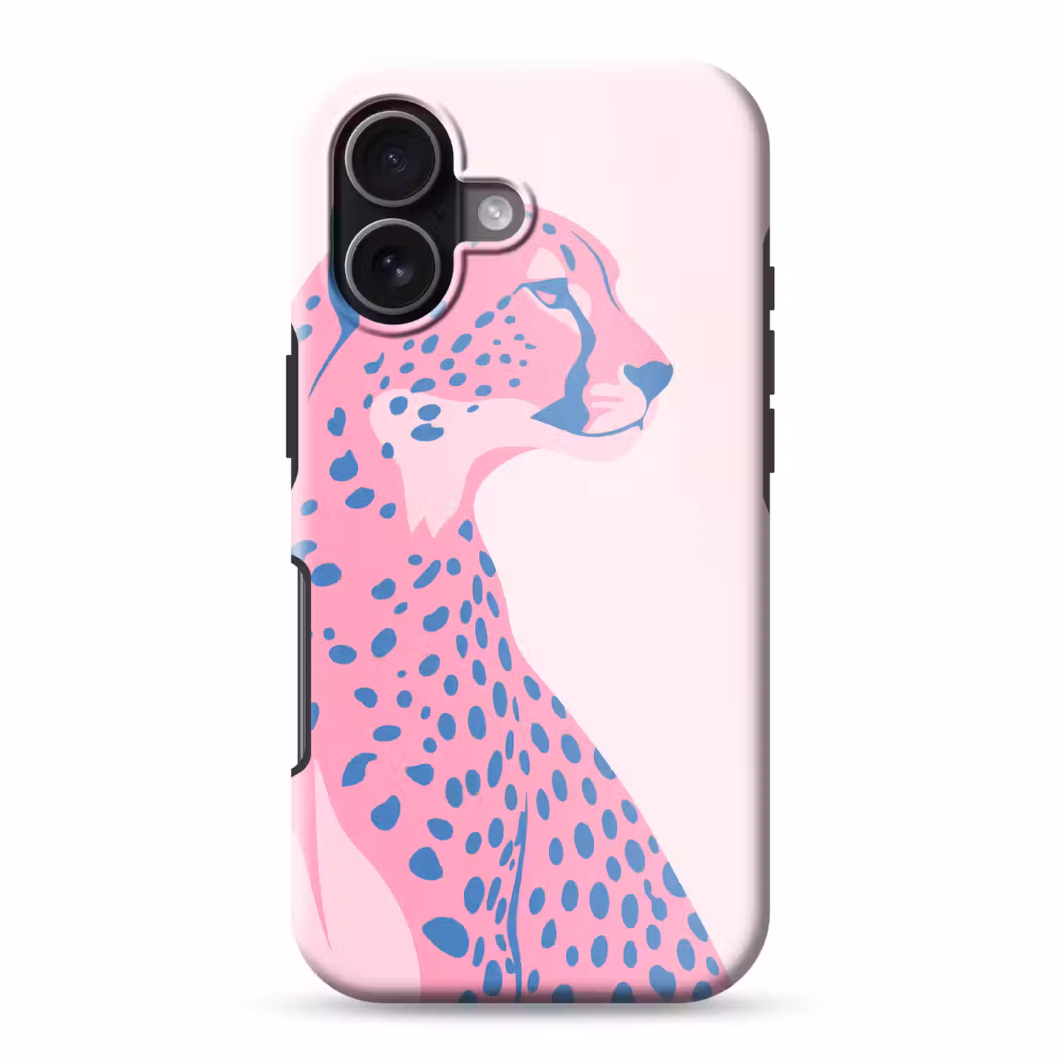 Dieren - Profiel - Abstract - Roze - Blauw Toughcase MagSafe Apple iPhone 17 klein -3d
